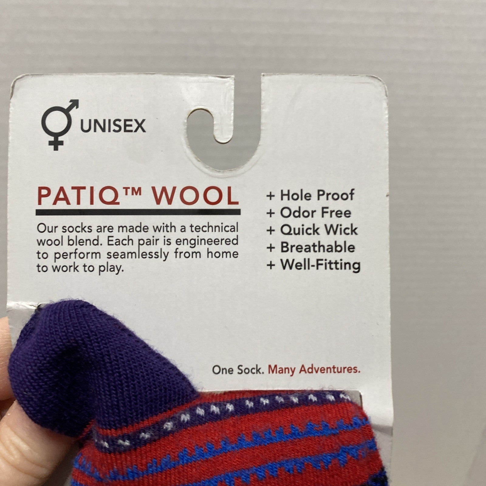 Patiq 55% WOOL Socks Unisex Multi-Color