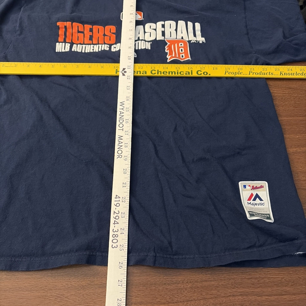 Detroit Tigers Men's Majestic Authentic MLB Short Sleeve T-Shirt - XL