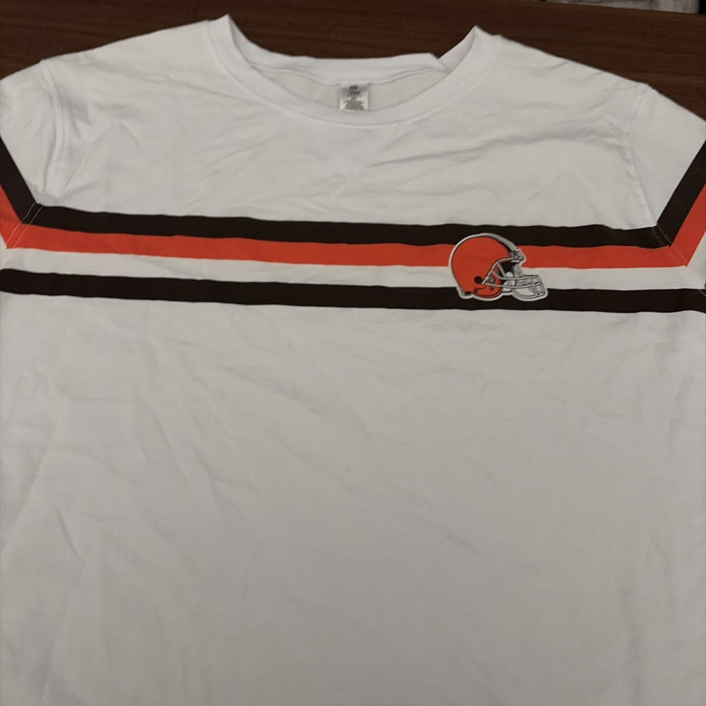 NFL Team Sleepwear 2XL Cleveland Browns Women’s Sleep Top White Long Sleeve