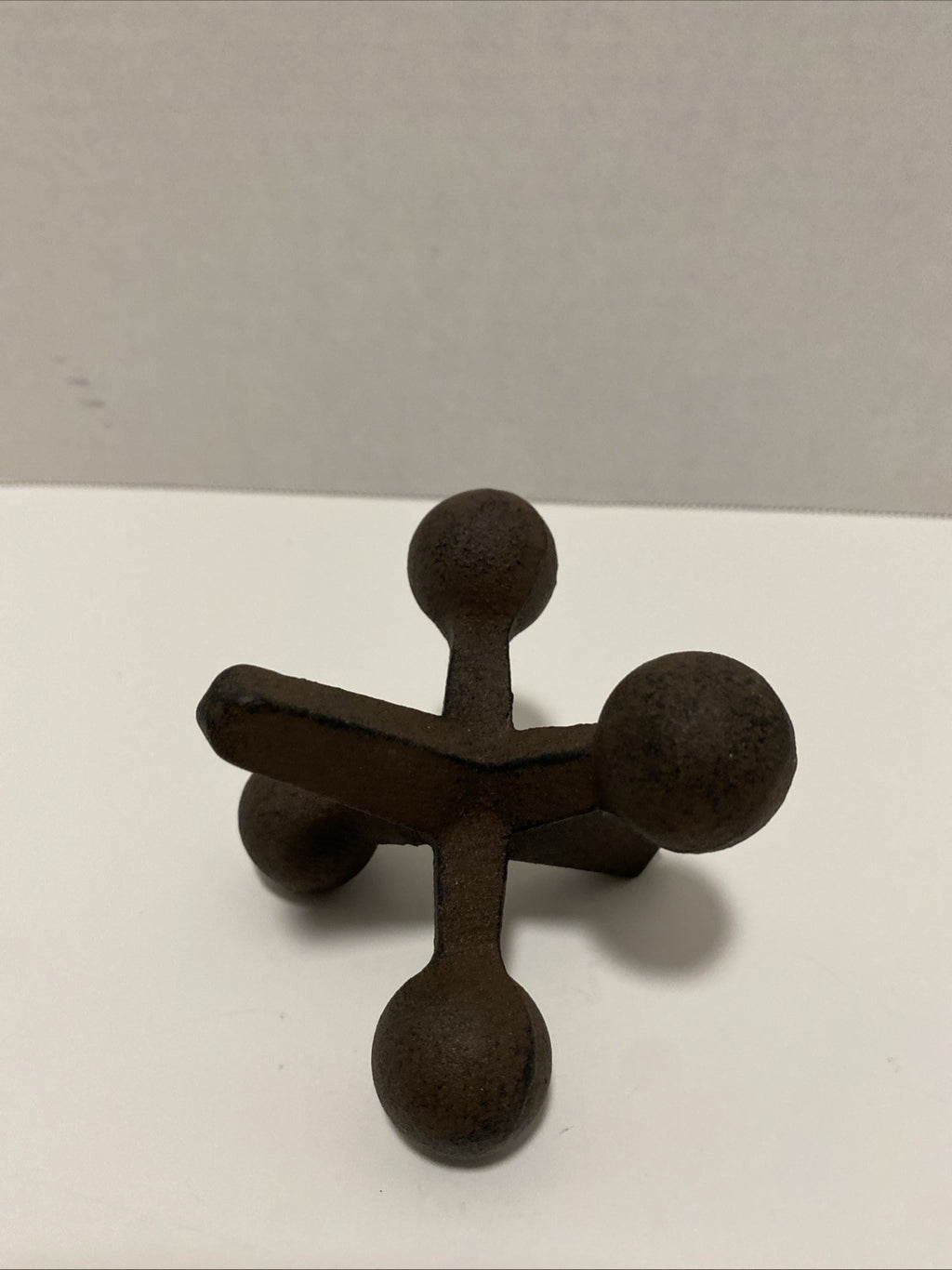 Vintage Cast Iron Jack Bookend Heavy Duty Doorstop Paperweight  4"