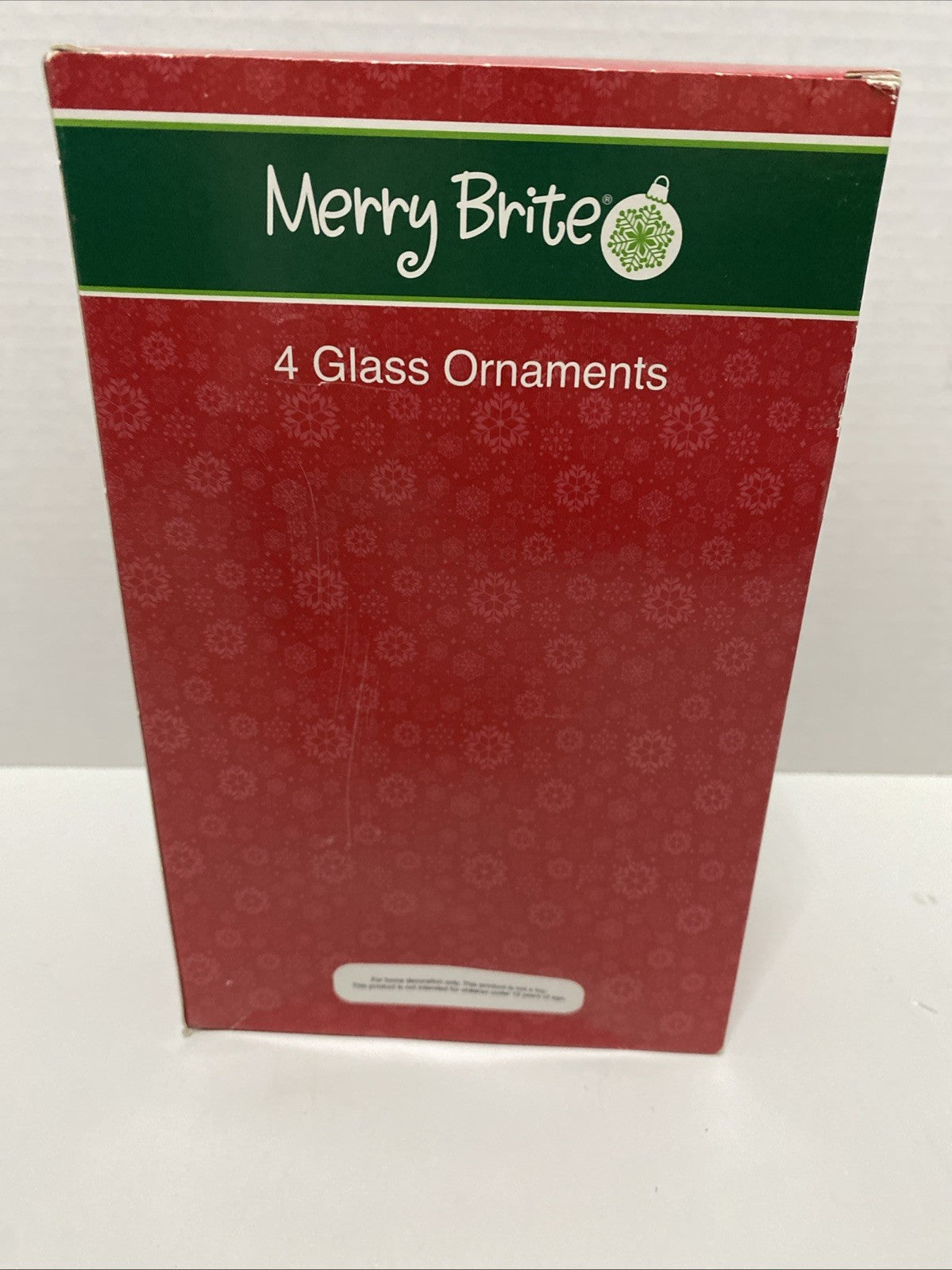 NIB 4 Merry Brite Round Christmas Ornaments Sledding Polar Bears