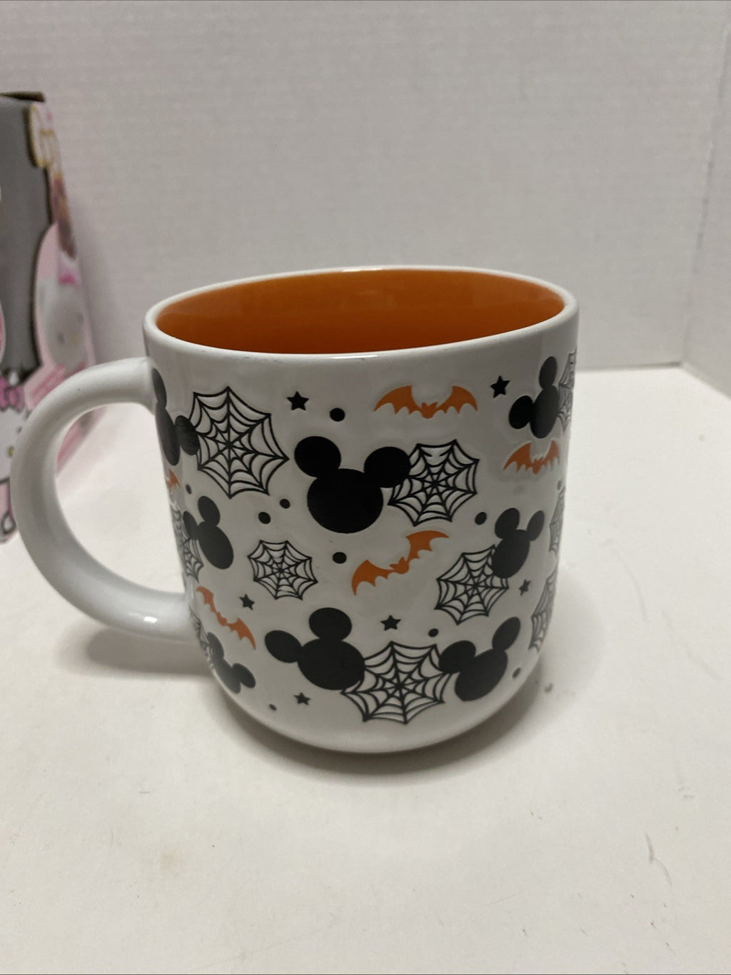 Mickey Mouse Ears With Bats & Spiderweb Halloween Coffee Mug Disney