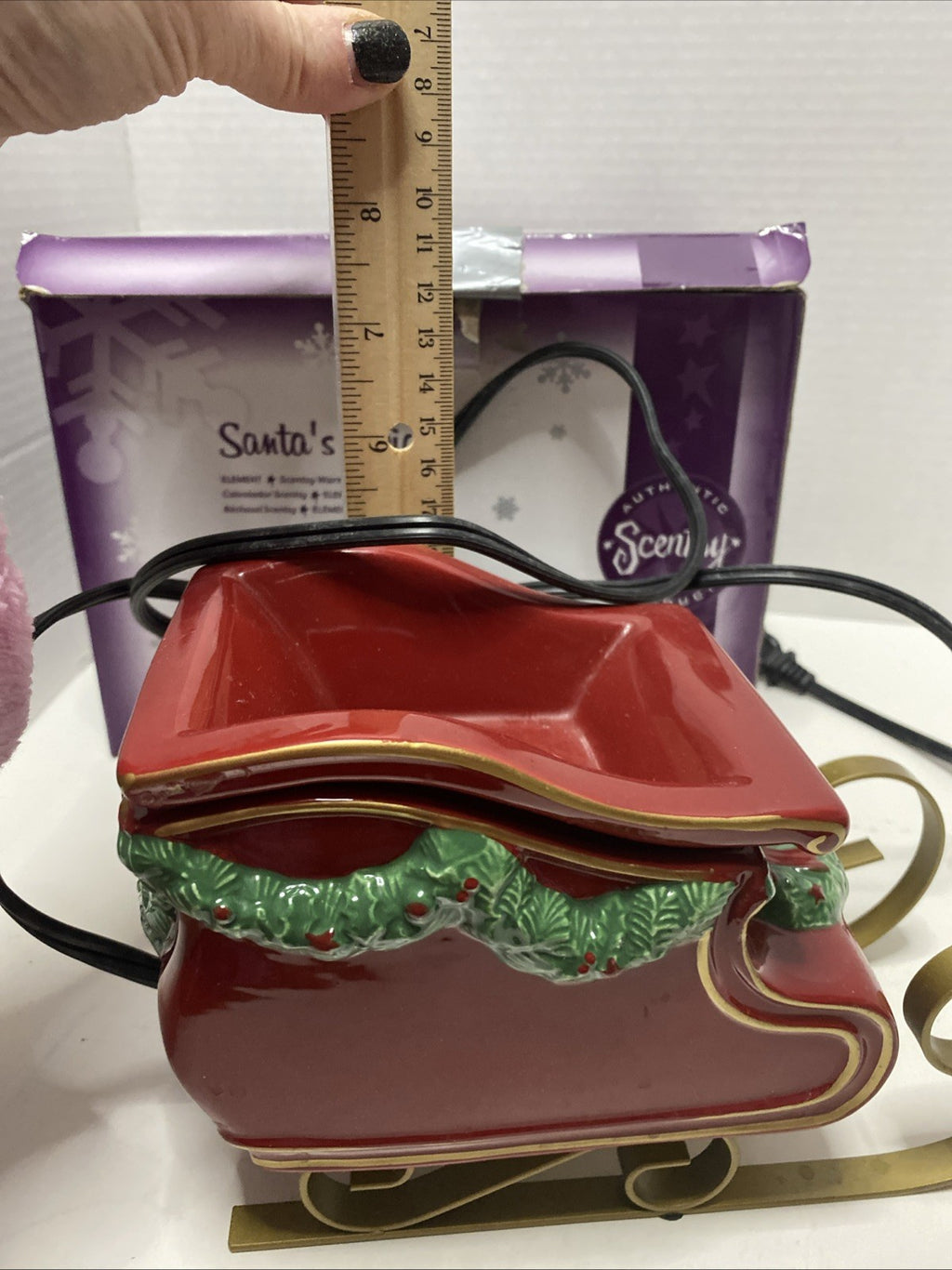Scentsy Santa's Sleigh Element Warmer 2014 Holiday Collection Retired w/ Box