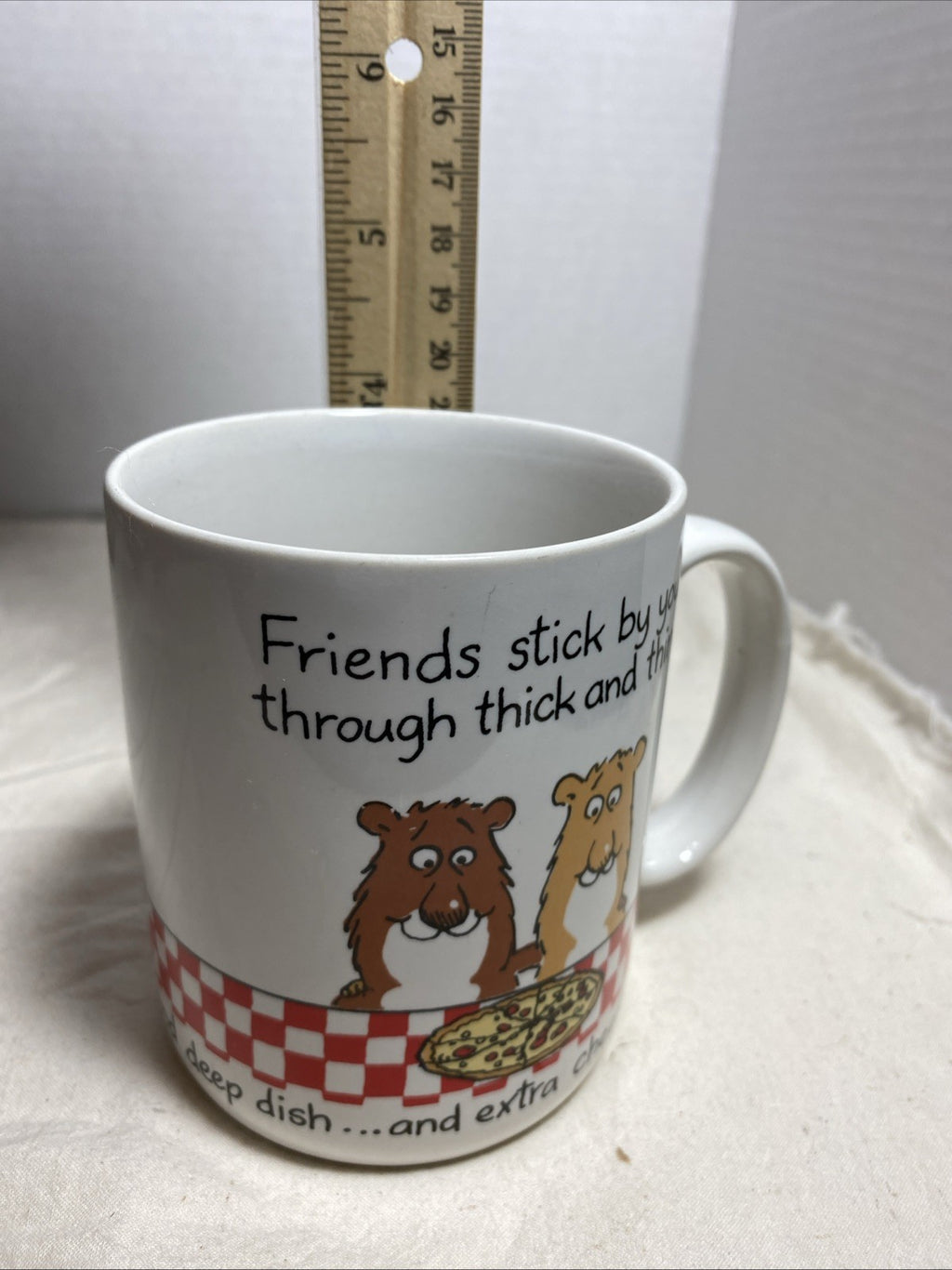 Vintage ShoeBox Hallmark Friends Stick Thick Think Pizza Pepperoni Cheese 1987