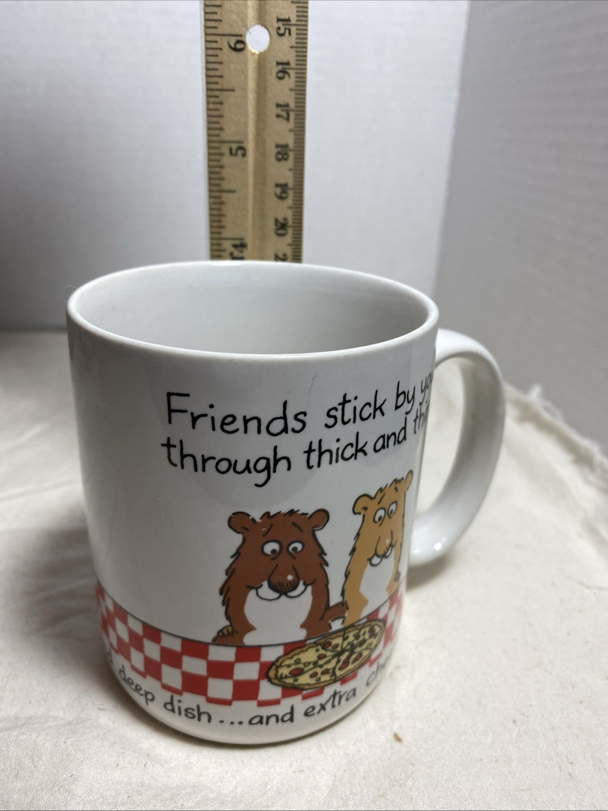 Vintage ShoeBox Hallmark Friends Stick Thick Think Pizza Pepperoni Cheese 1987