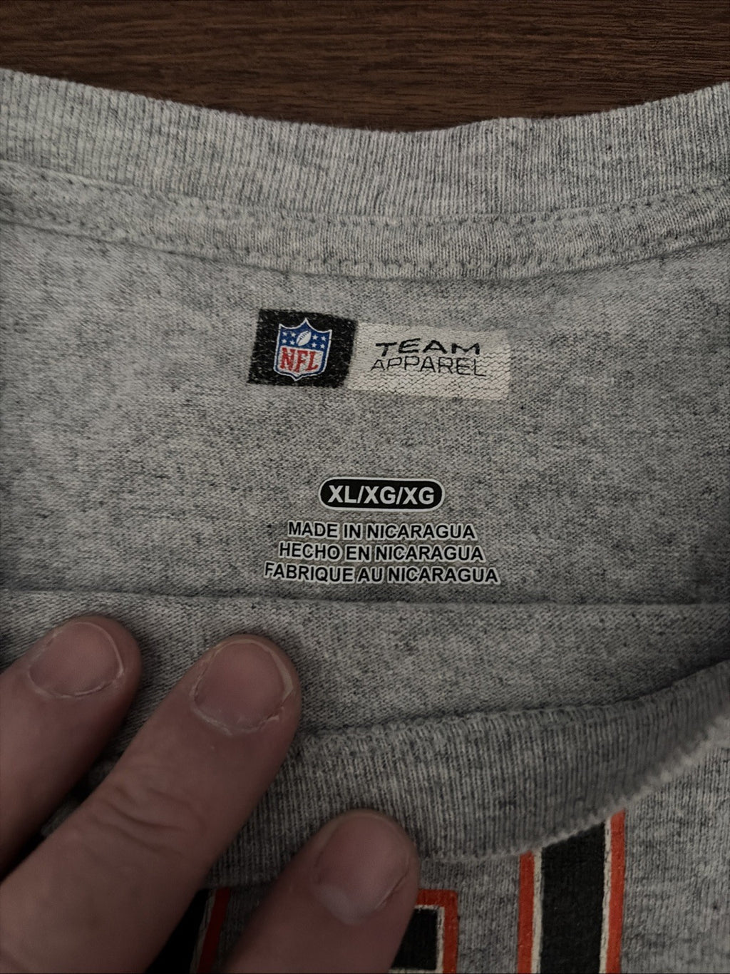 NFL Team Apparel Cleveland Browns Football Men's Long Sleeve Shirt Size XL Gray