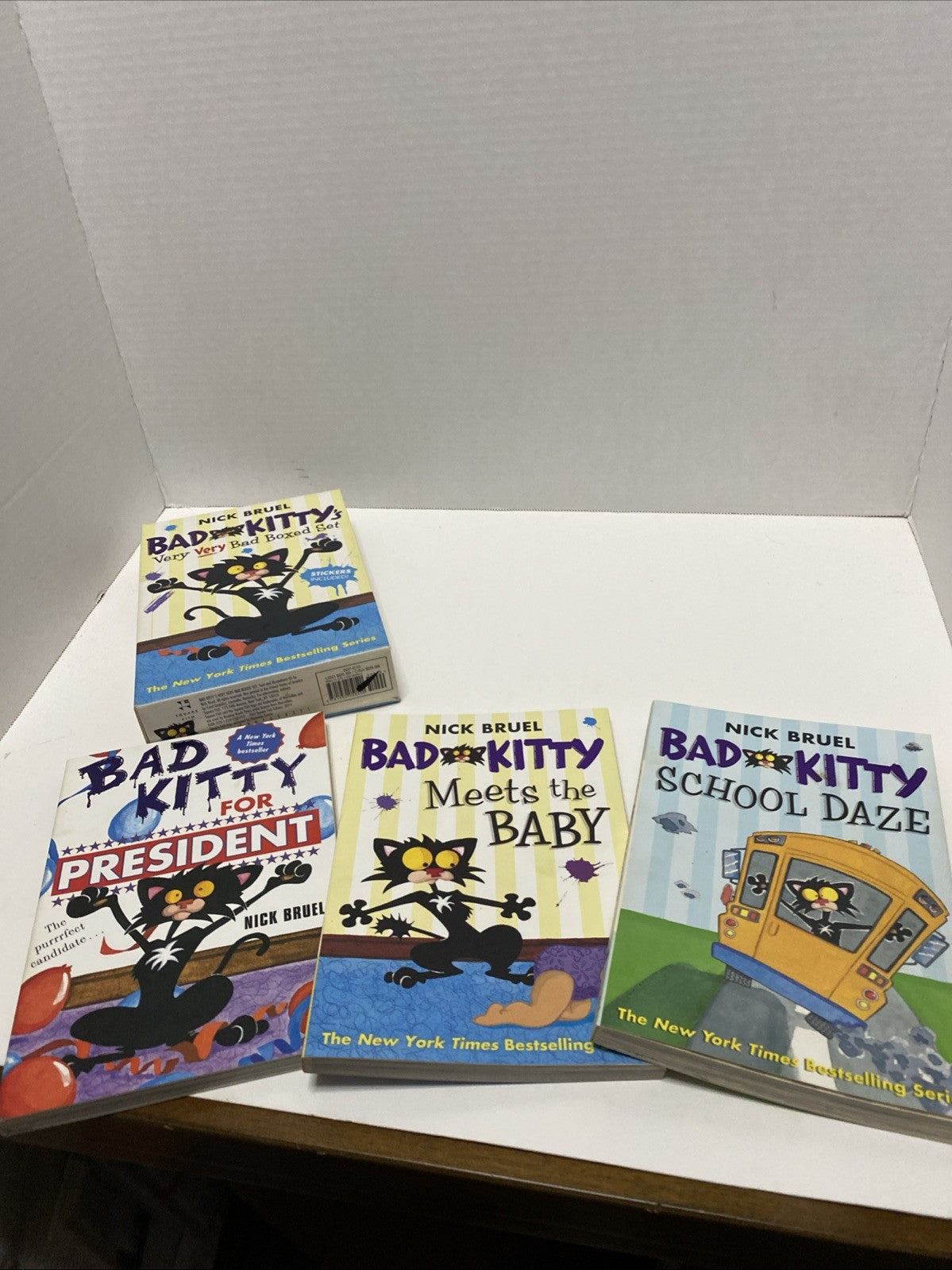 Bad Kitty's Very Very Bad Boxed Set By Nick Bruel Like new No Stickers
