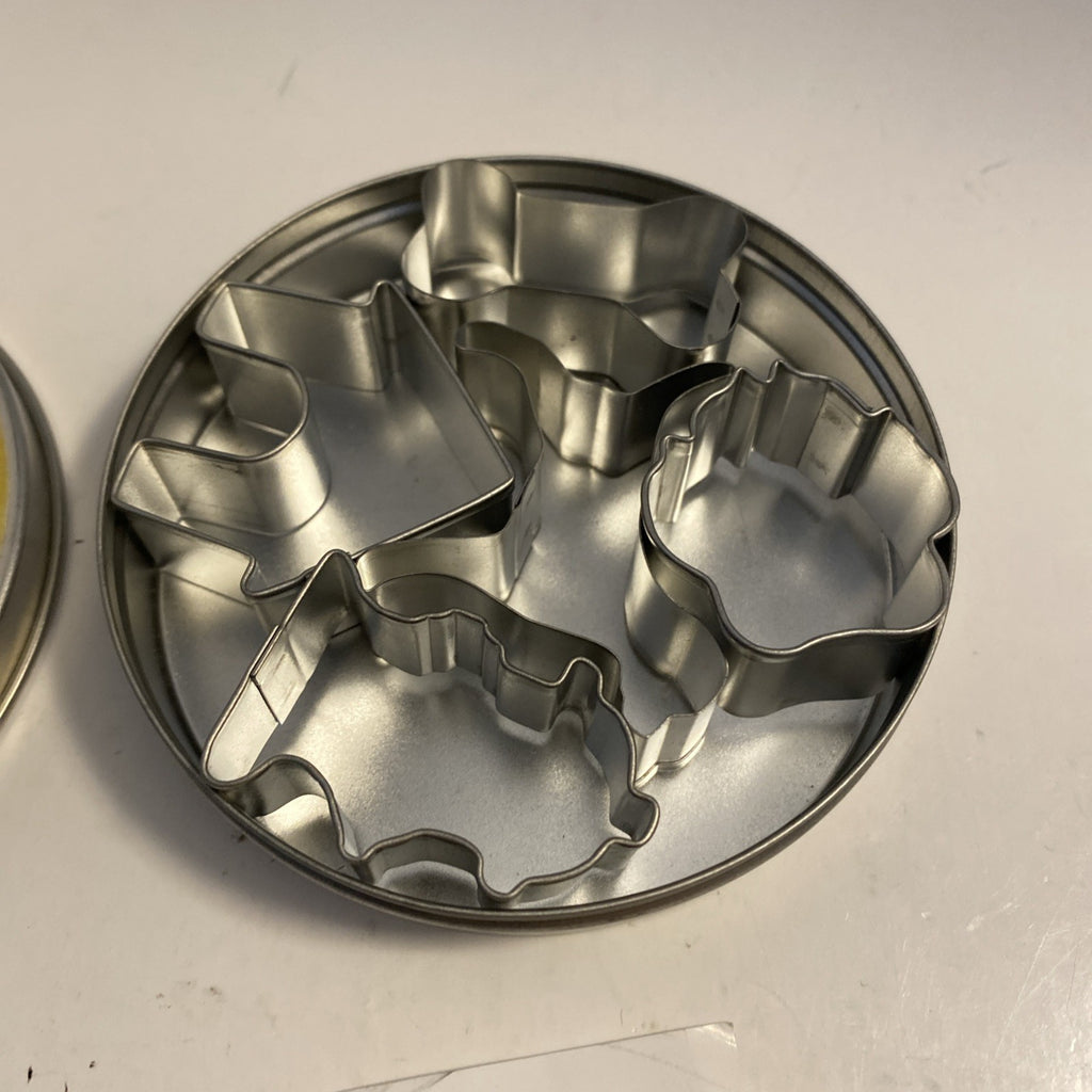 R&M International 1871 Mini Dog Cookie Cutters in Storage Tin, Paw, Dog,... 