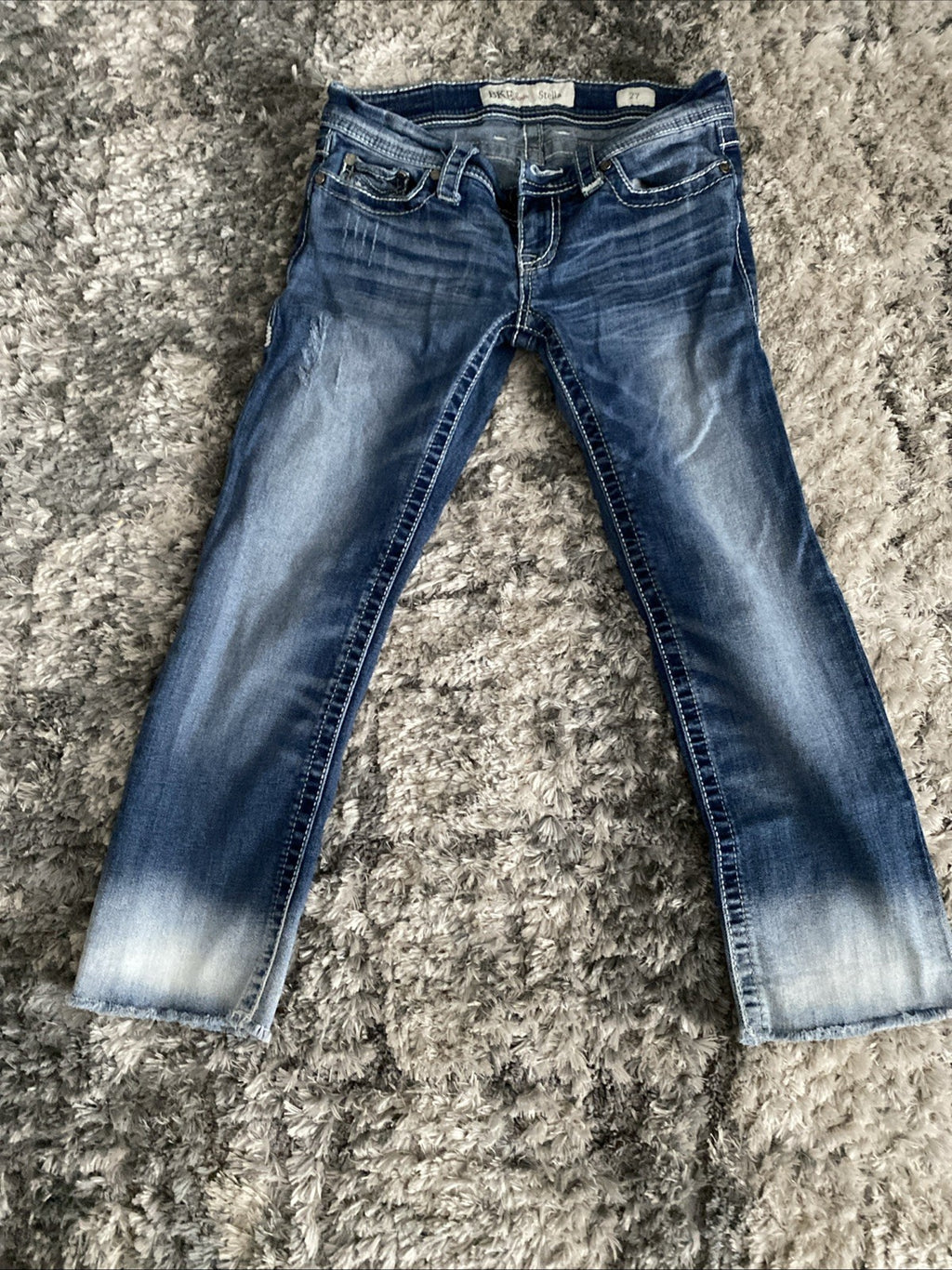 BKE Buckle  Stella Skinny Women’s Jeans Size 27L x 22 Cut Off