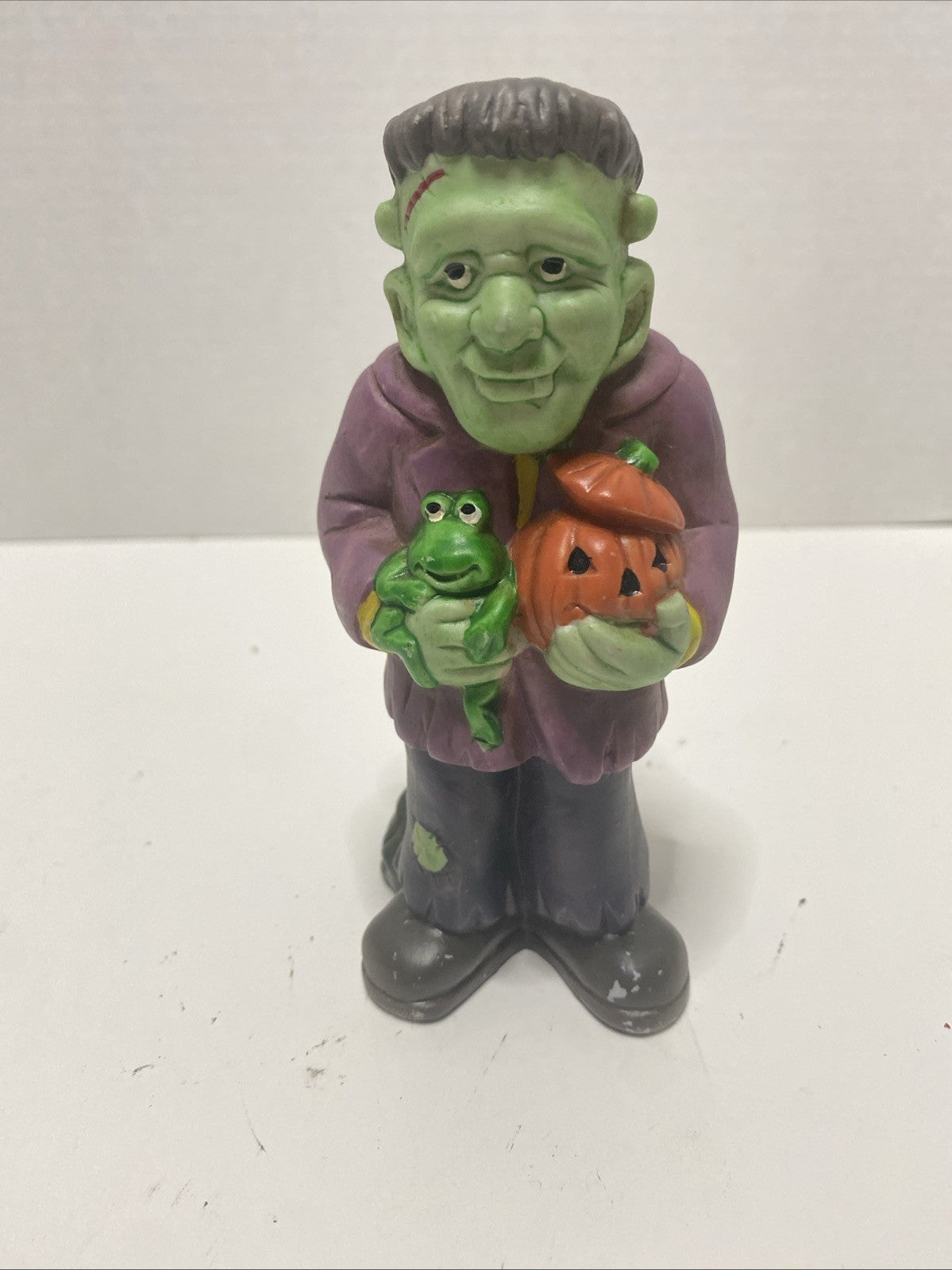 Vintage Fun World Ceramic Creature Frankenstein 6” Candle Holder No Box