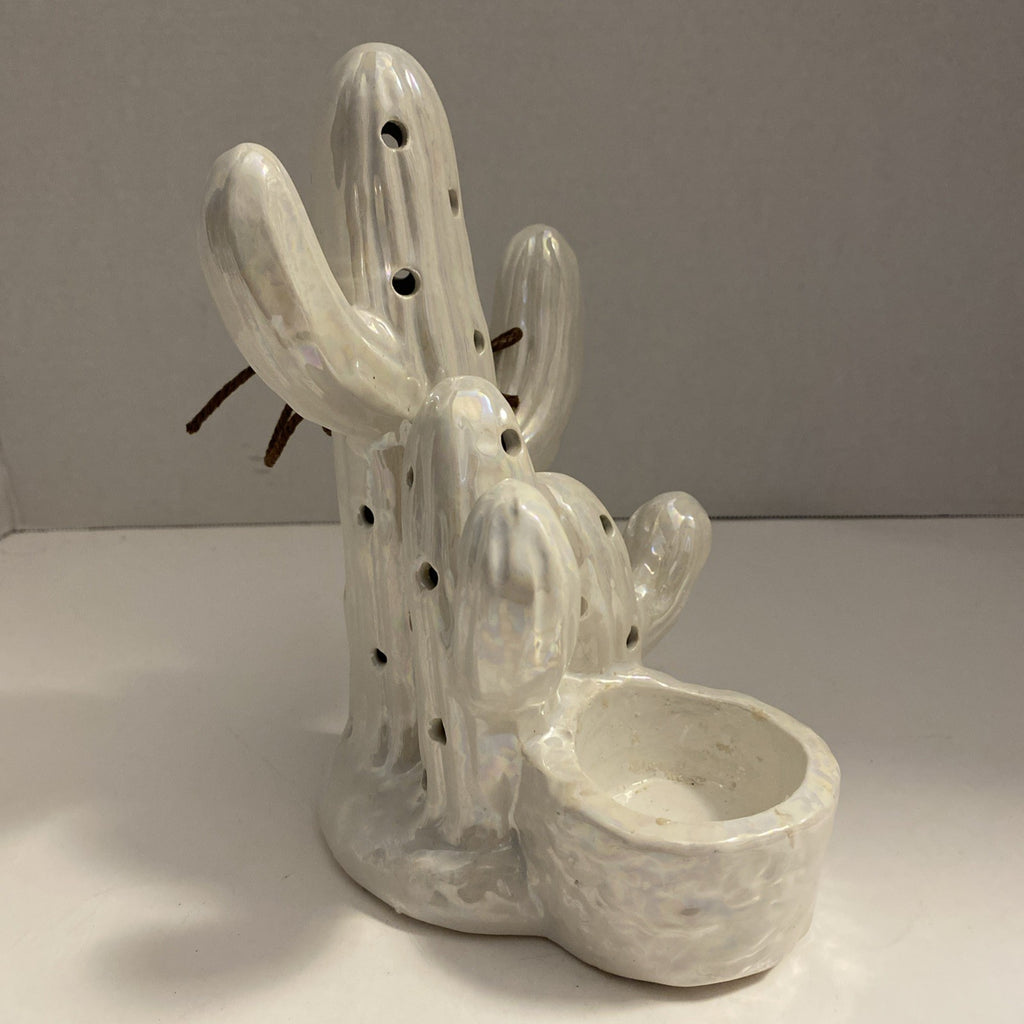 Cactus with scent satchel. Desktop White Cactus Diffuser