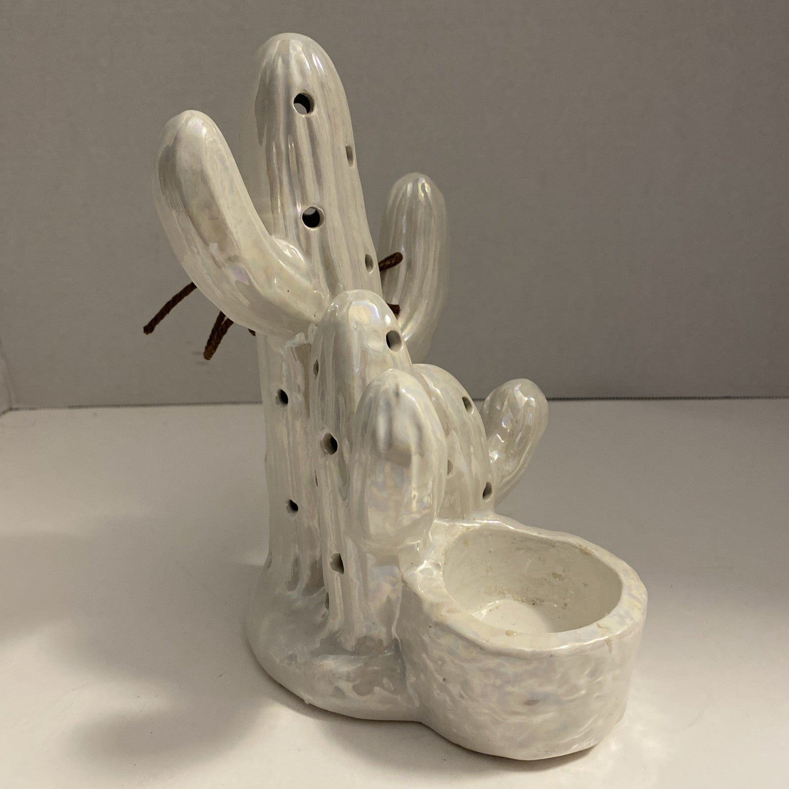 Cactus with scent satchel. Desktop White Cactus Diffuser