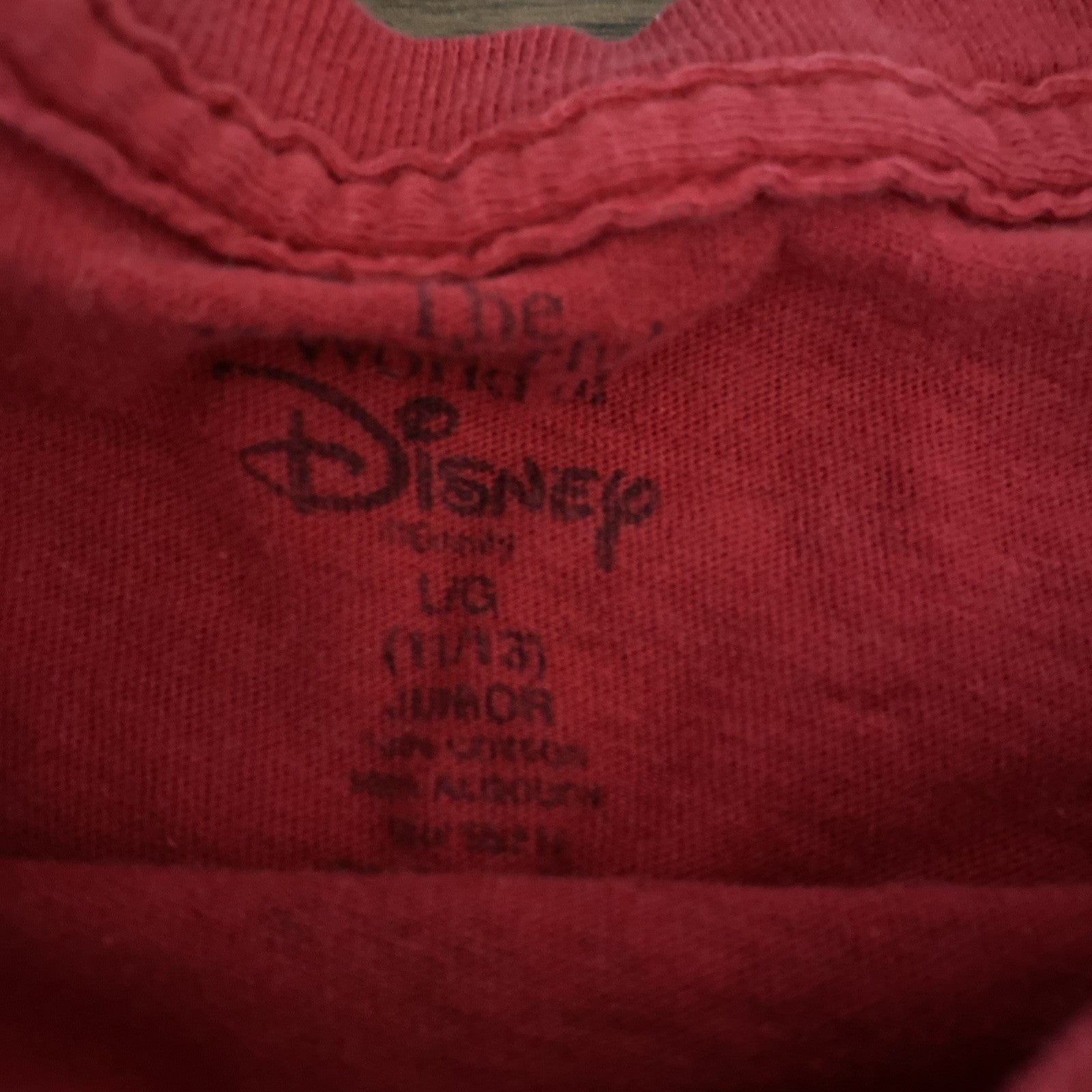 The Wonderful World of Disney Red T Shirt Mickey Mouse Short Sleeve Small 11/13
