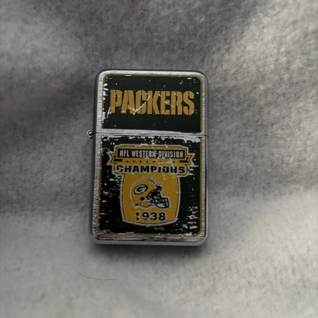 Zippo Lighter Nfl Green Bay Packers 1938 Nfl Western Division Champion Used