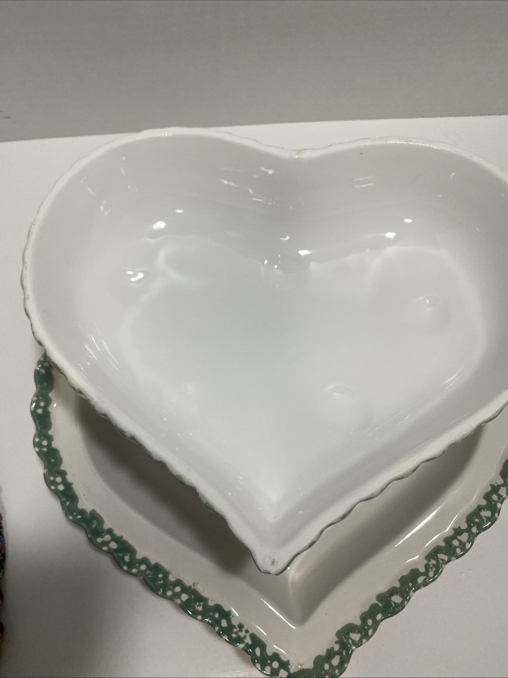 House Of Lloyd 1996 Ceramic Heart Apple Blossom Dessert Dish With Lid  11.5”