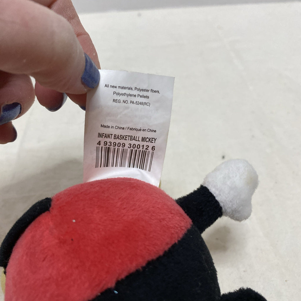 Mickey Mouse Disney Basketball Infant Baby Stuffed Plush Toy