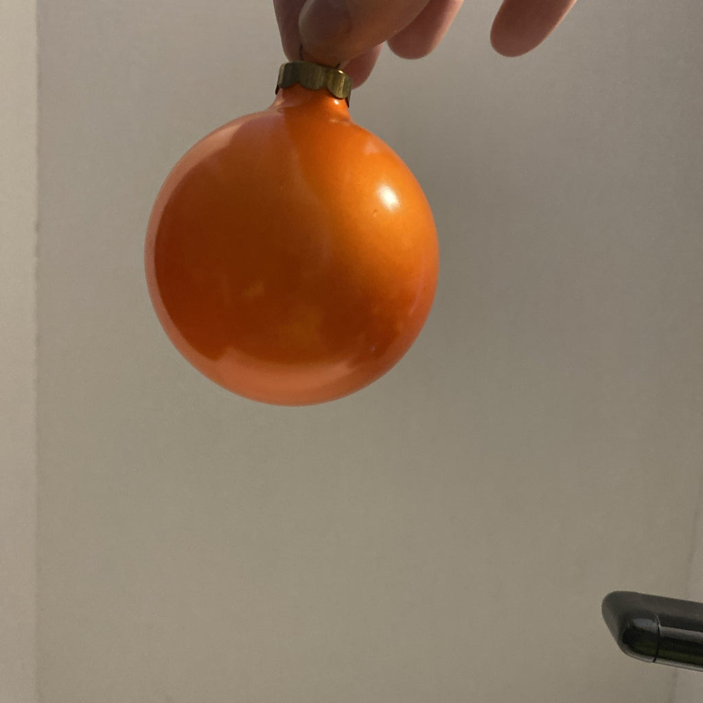 NFL Cleveland Browns Round Glass Hanging Christmas Ornament