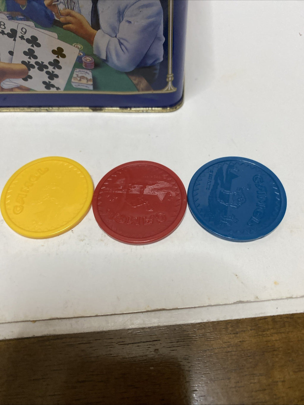 Joe Camel Casino Poker Set Original Tin Box, Cards/Chips Vintage Rare