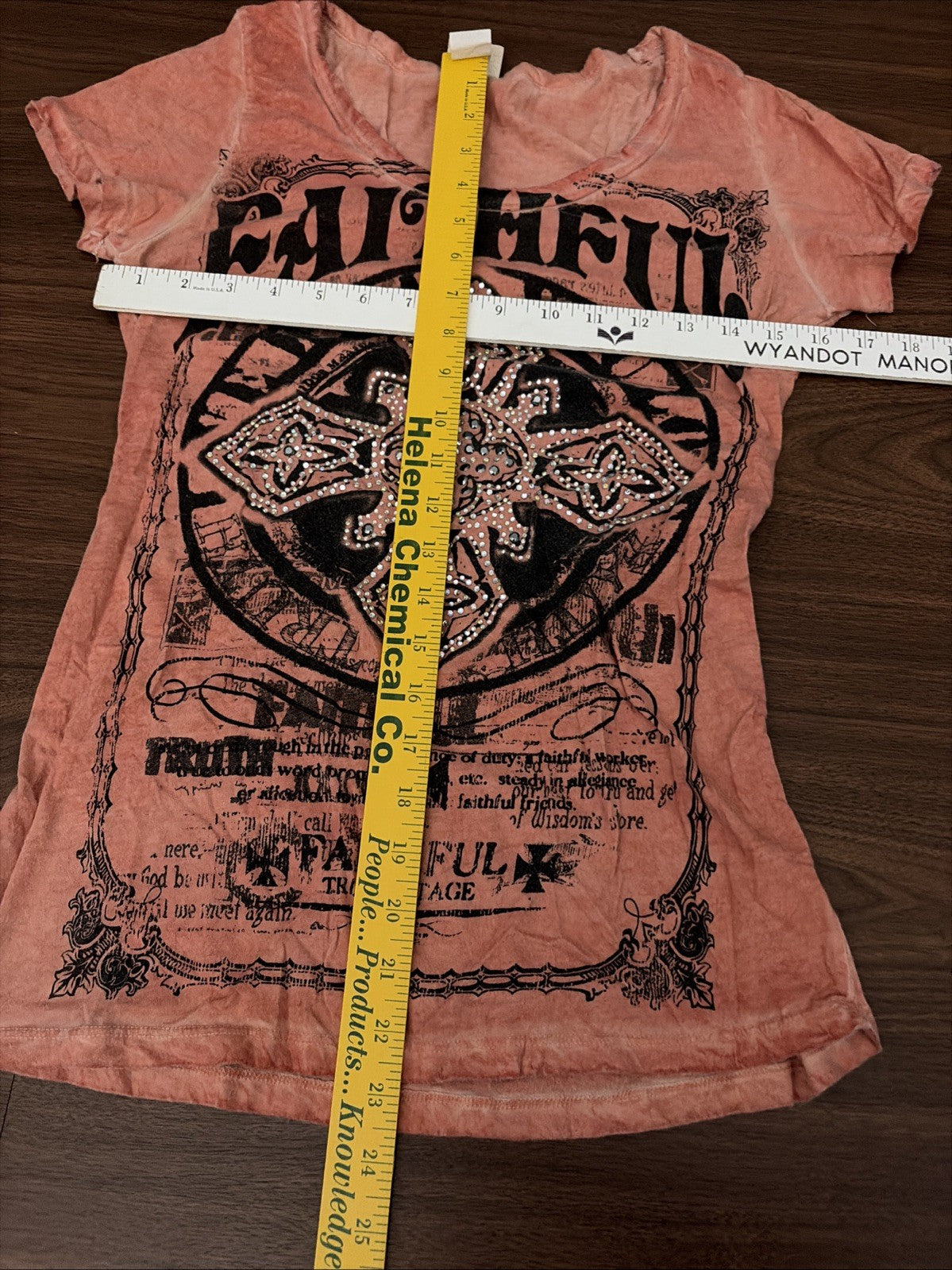 Daytrip Y2K Shirt Womens Largre Slim Fit AOP Affliction Style Grunge Punk Biker
