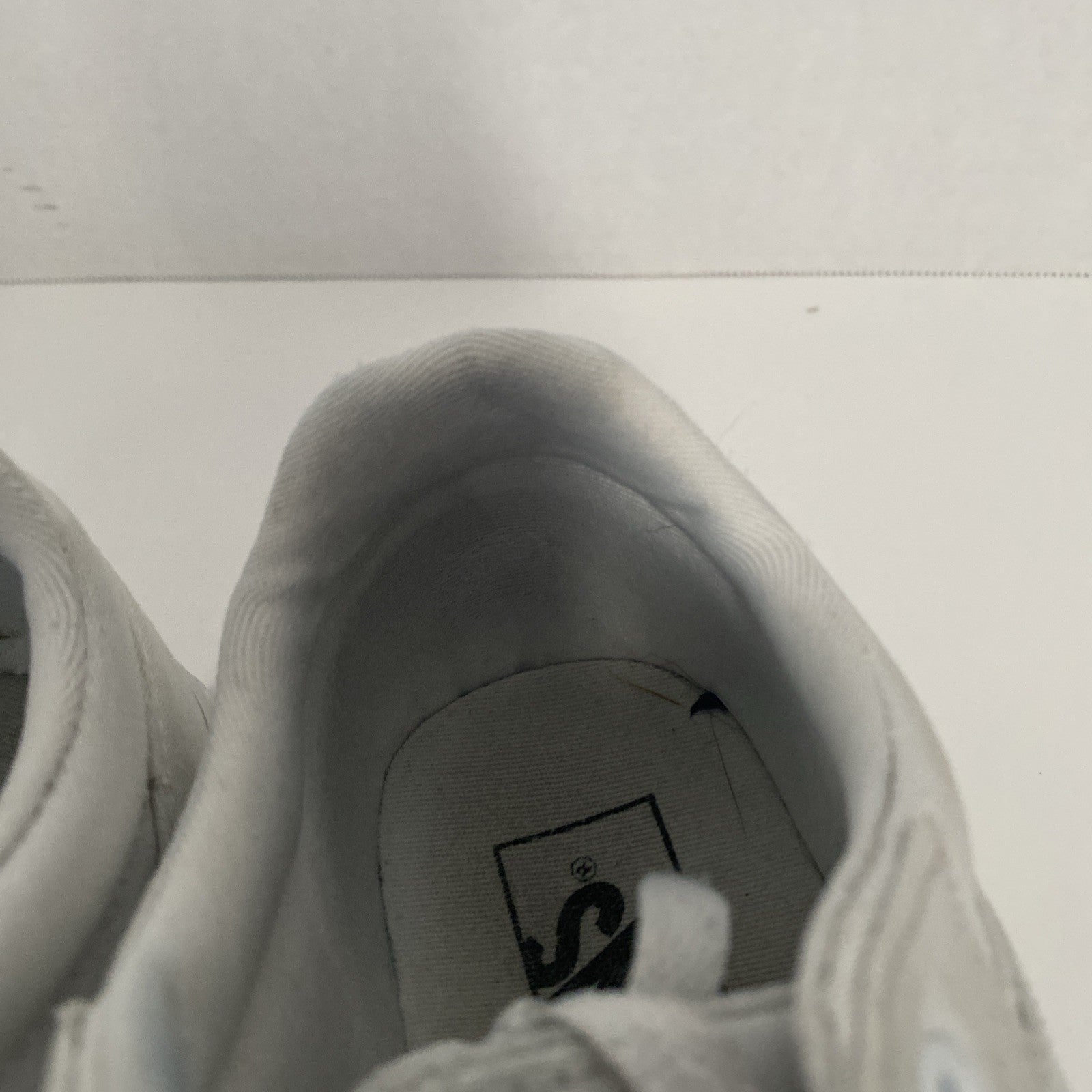 Vans white sneakers size 8