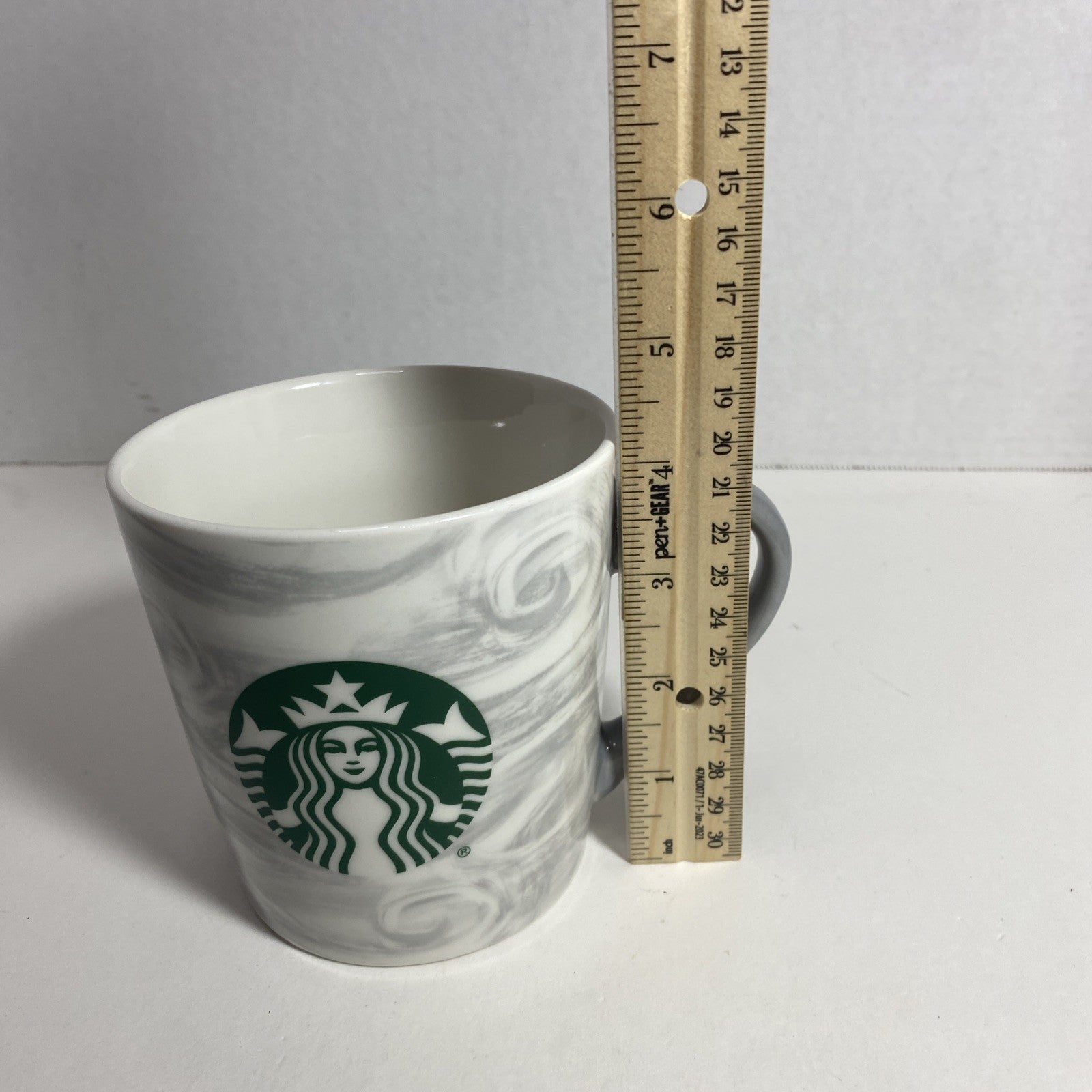 Starbucks 2020 Coffee Tea Hot Chocolate Cup/Mug Gray Swirl Marble 18 oz F