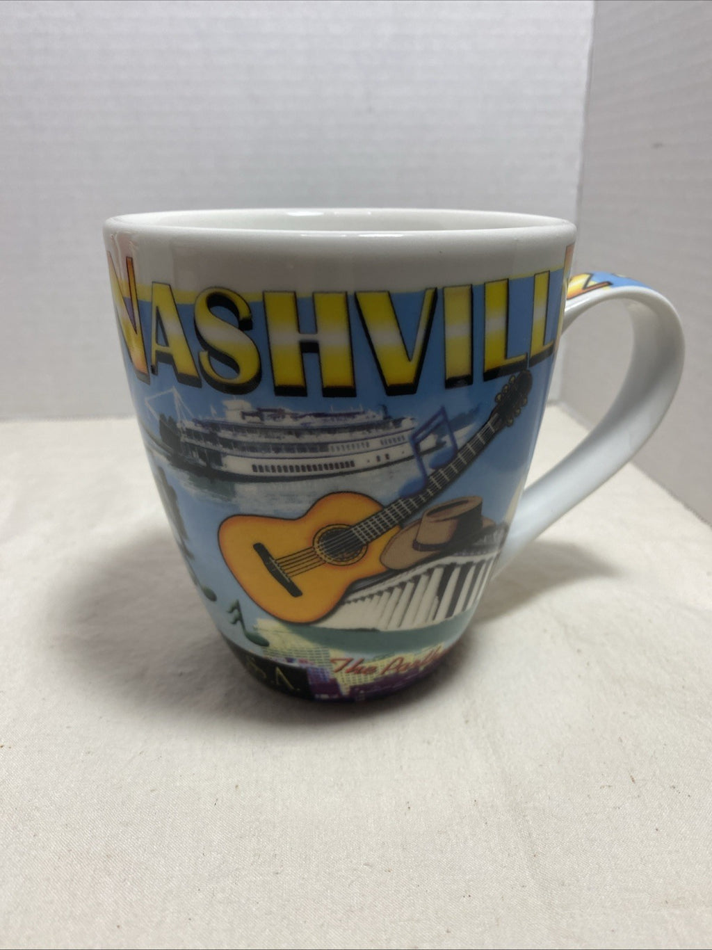 Guitar mug Nashville Tennessee Music City Country Music Coffee Tea Mug cup