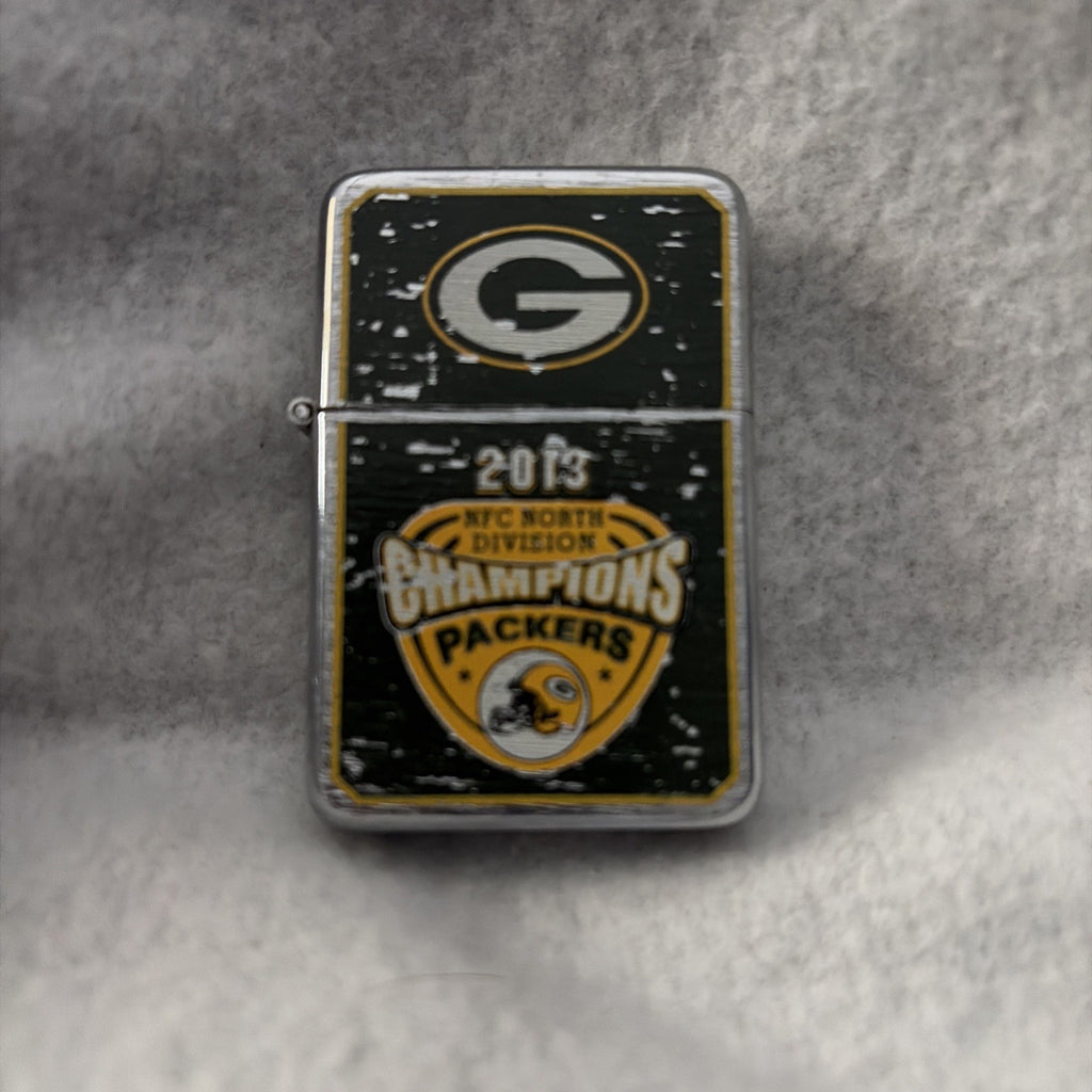 Zippo Lighter Nfl Green Bay Packers 2013 Nfc North Division Champions Used