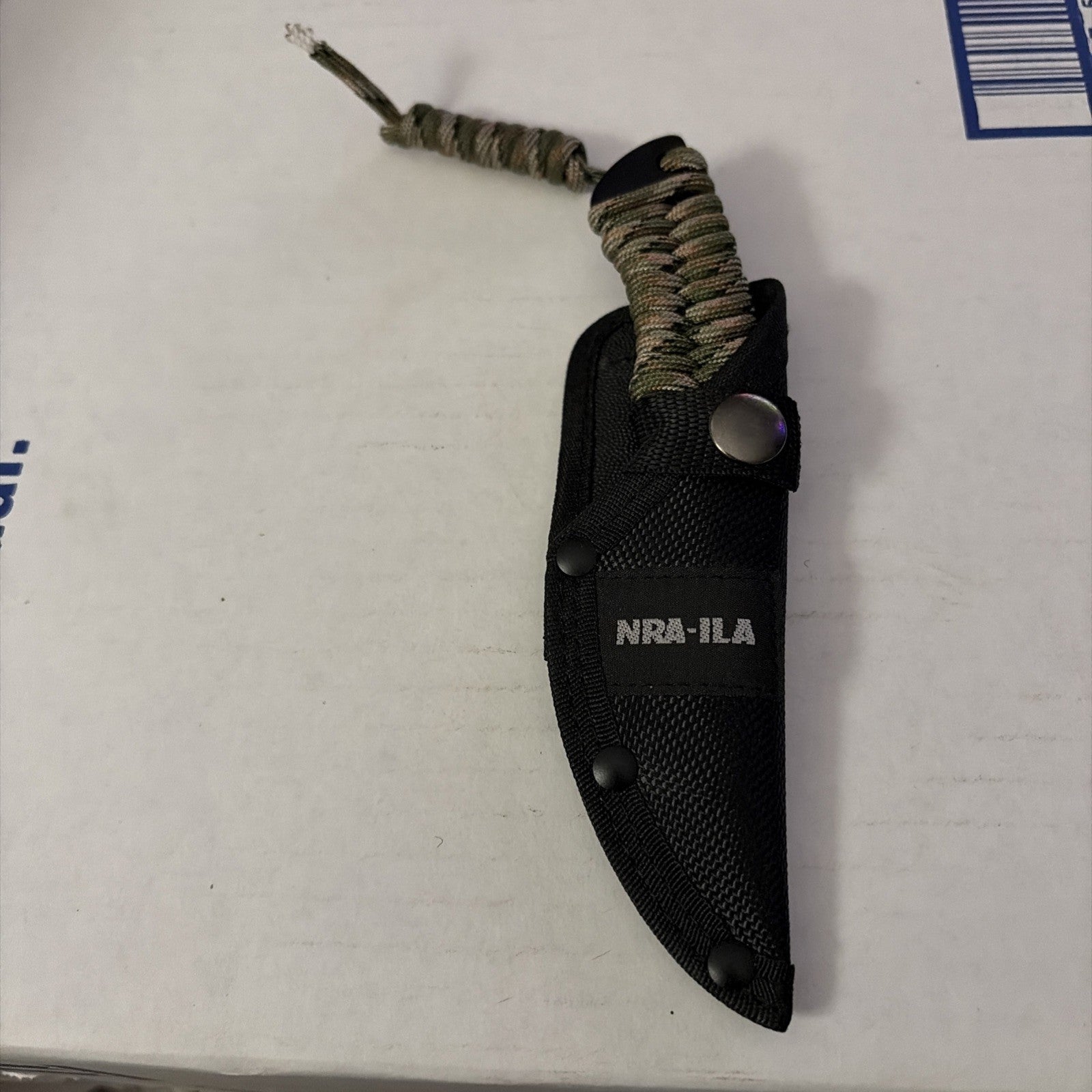 NRA-ILA Stone River Paracord Handle Fixed Blade Tactical Knife with Sheath