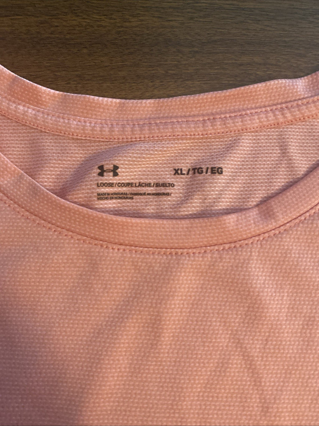 Under Armour Shirt Womens Large Orange Athletic Casual Training Outdoors Ladies