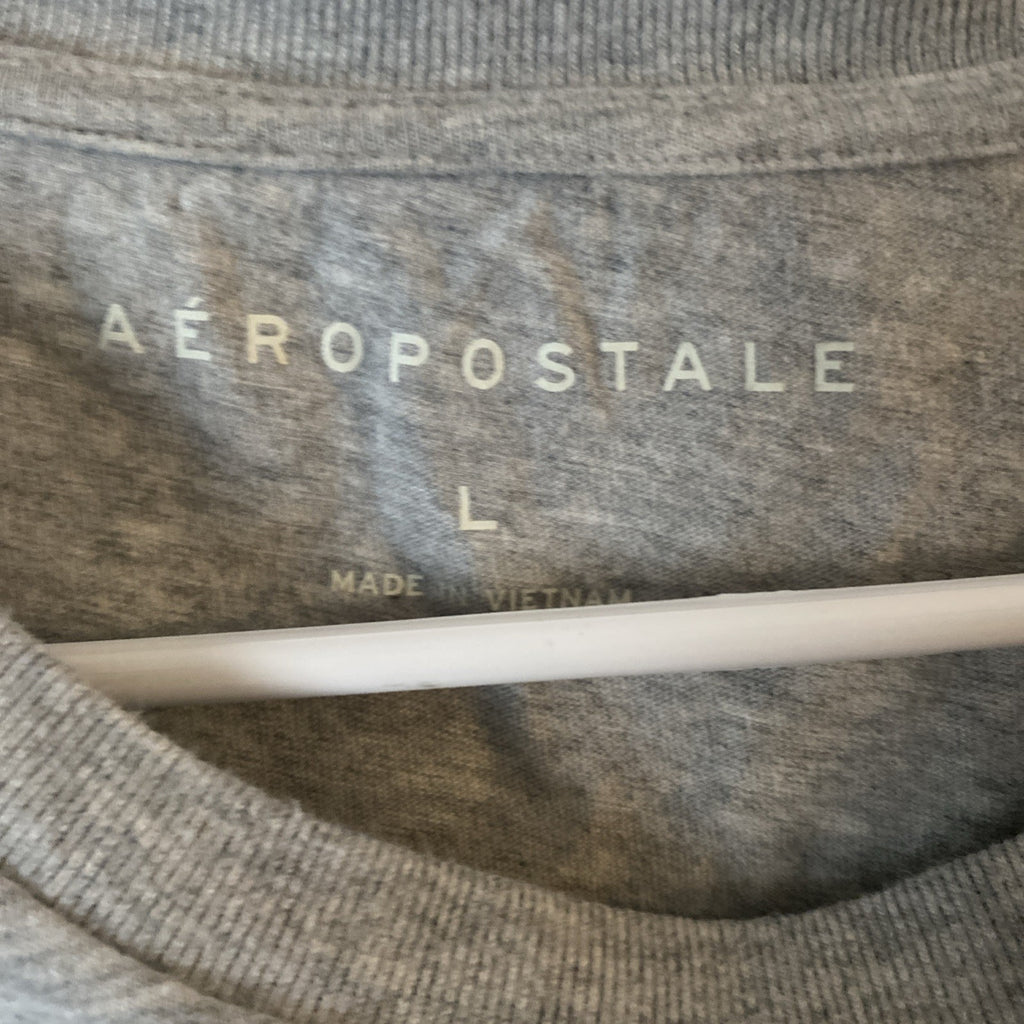 Aeropostale Women’s T Shirt Aero Sport  Charcoal Gray Size Medium Print Logo
