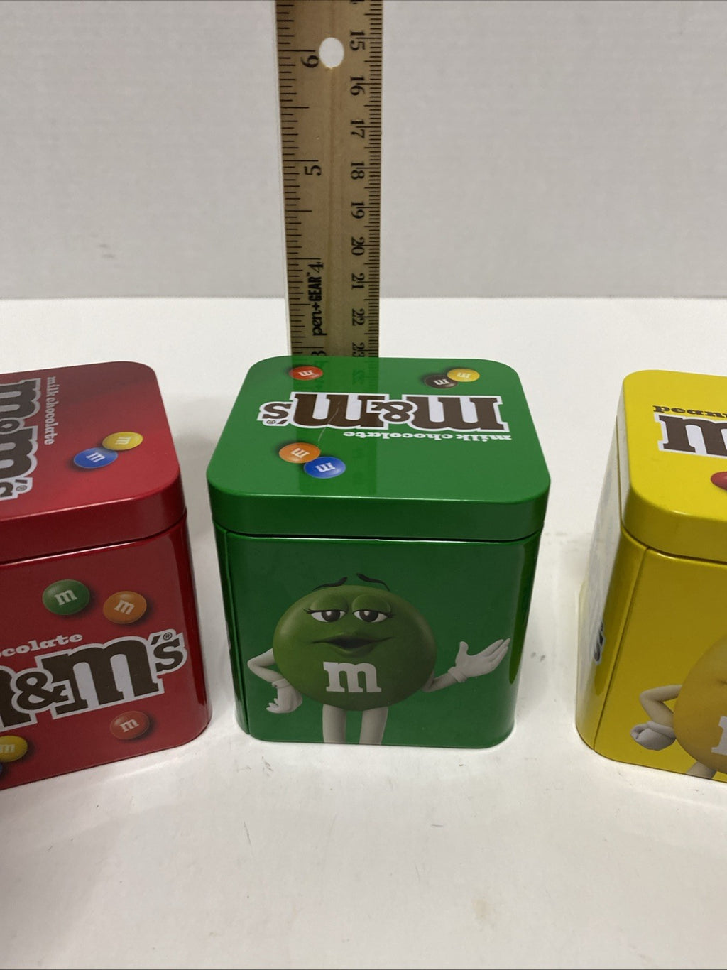 Mars Mini Candy  M & MTins - Red/ Green/Yellow