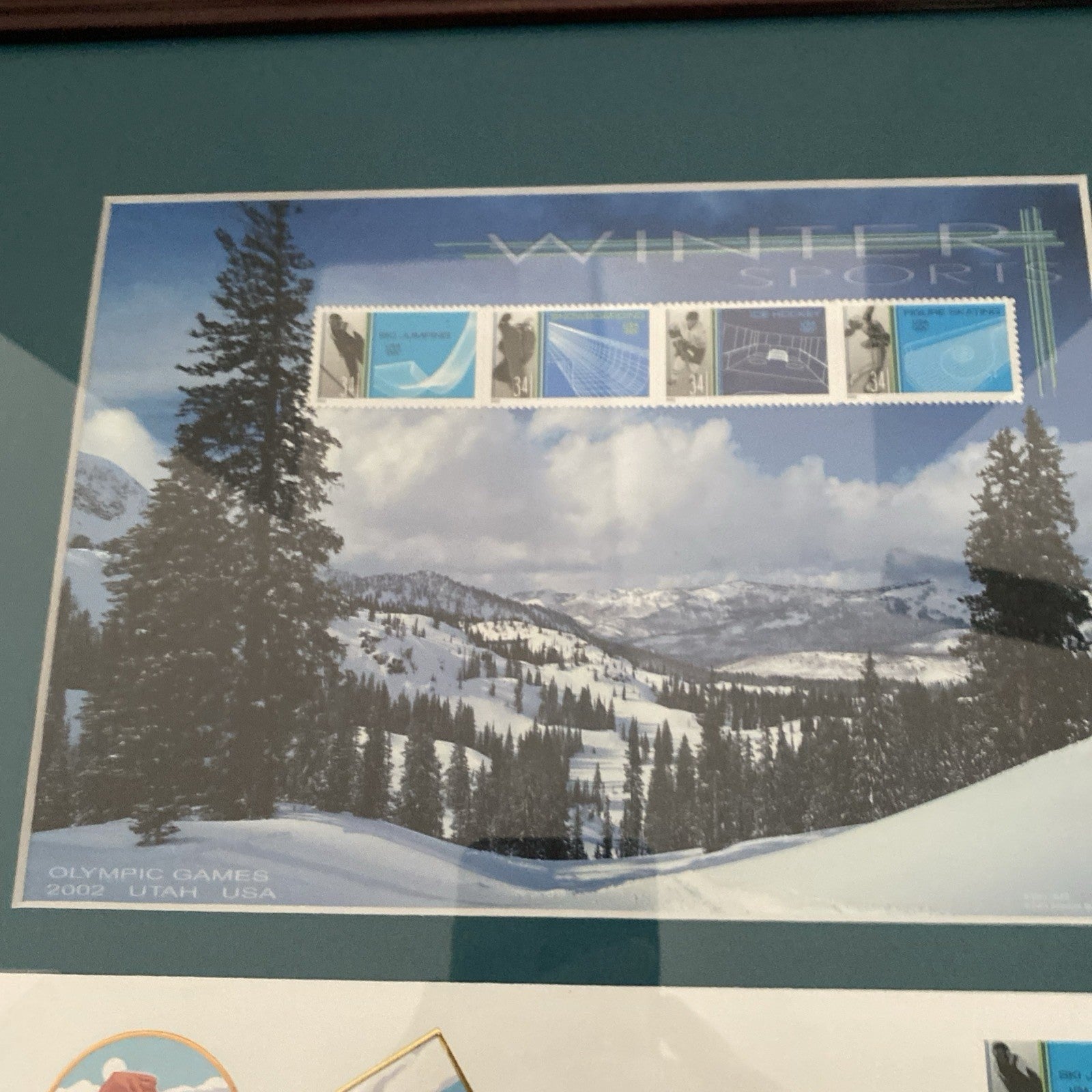 Olympic Games 2002 Utah USPS Signed Artwork 34 Cent Stamps Picture #/3000