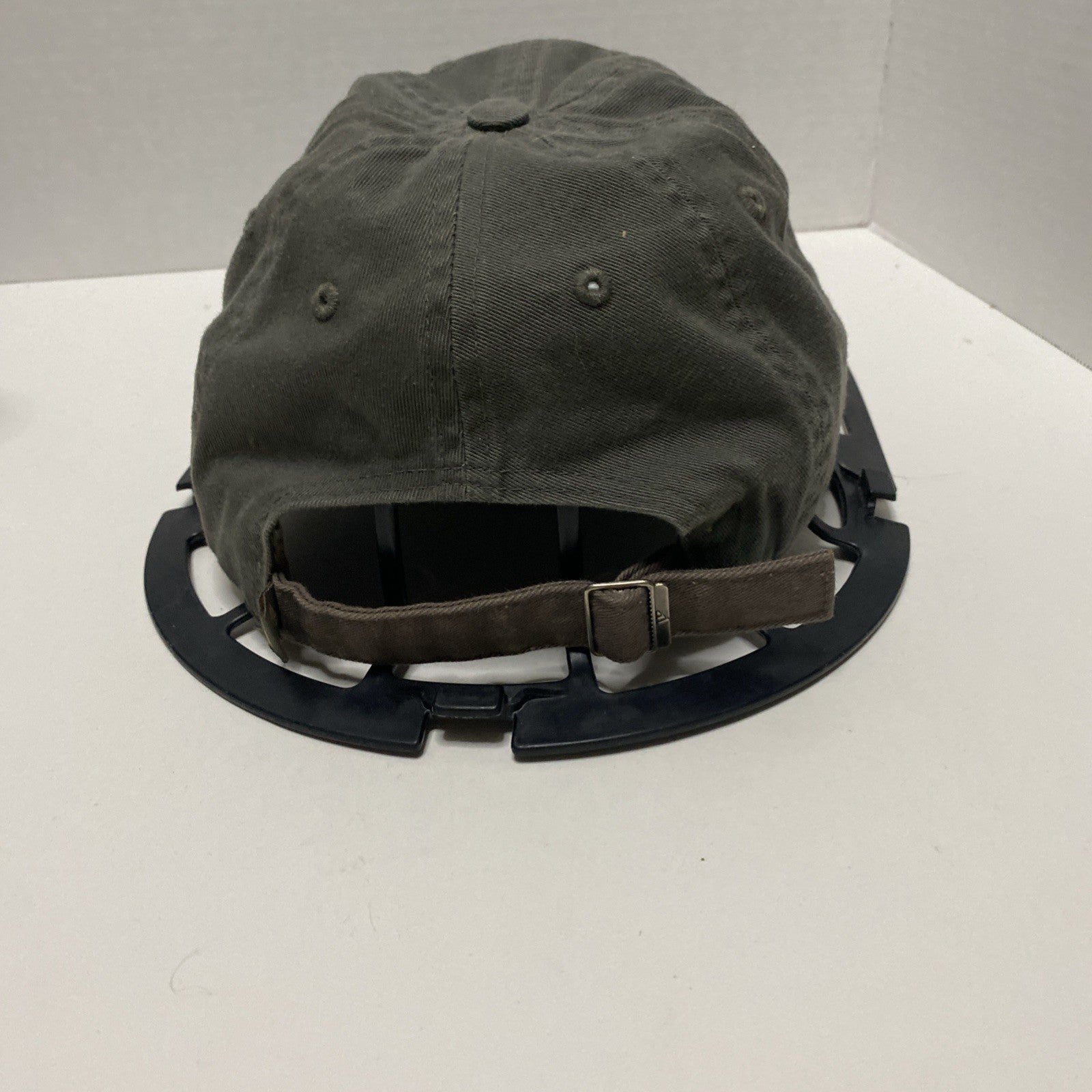 Adidas Hat Cap Strap Back Adult One Size Green White 100% Cotton Climalite Twill
