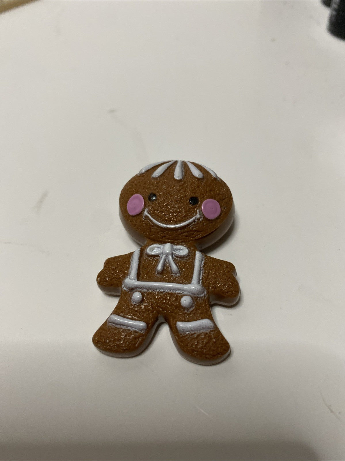 VTG 1972 Unused Avon Fragrance Glace Pin Pal  Gingerbread Man White Frosting