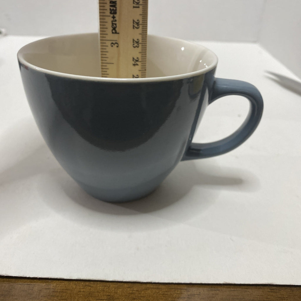 Gray Coffee Mug with Peek-a-Boo Bear with Fish - Made by Creature Cups - 8 oz