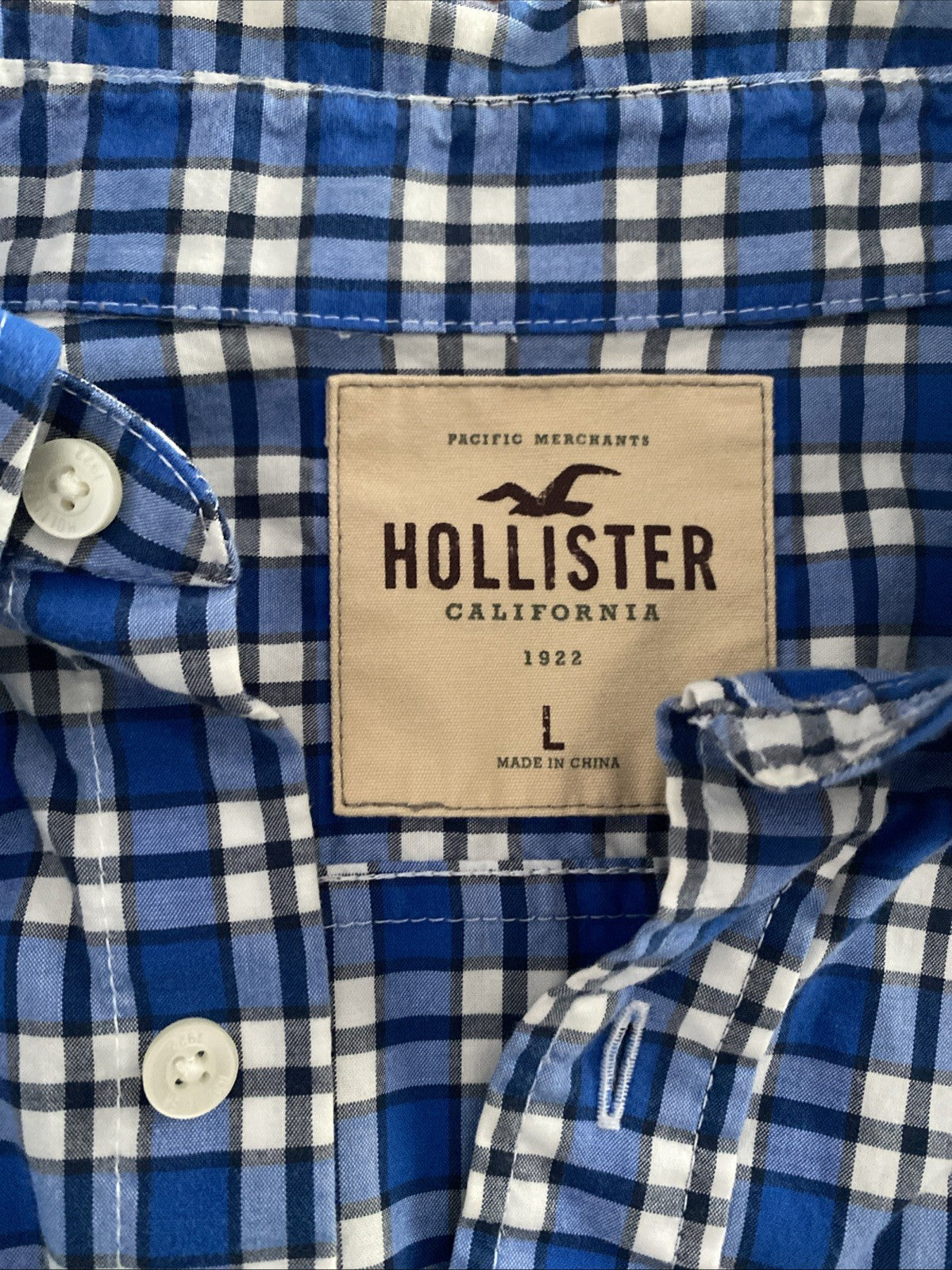 Men’s large Hollister longsleeve button up dresser