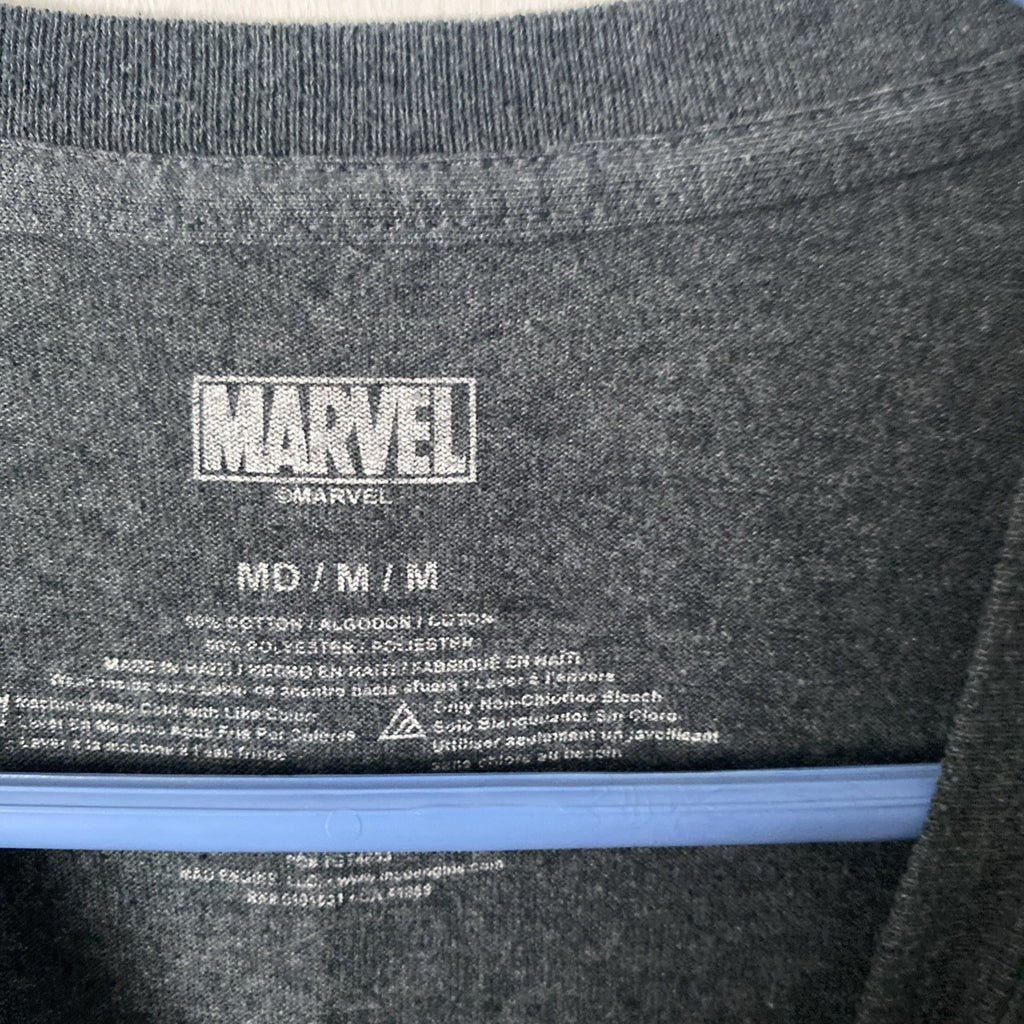 MARVEL Comics Men's Med  charcoal gray graphic period table t-shirt tee I-002