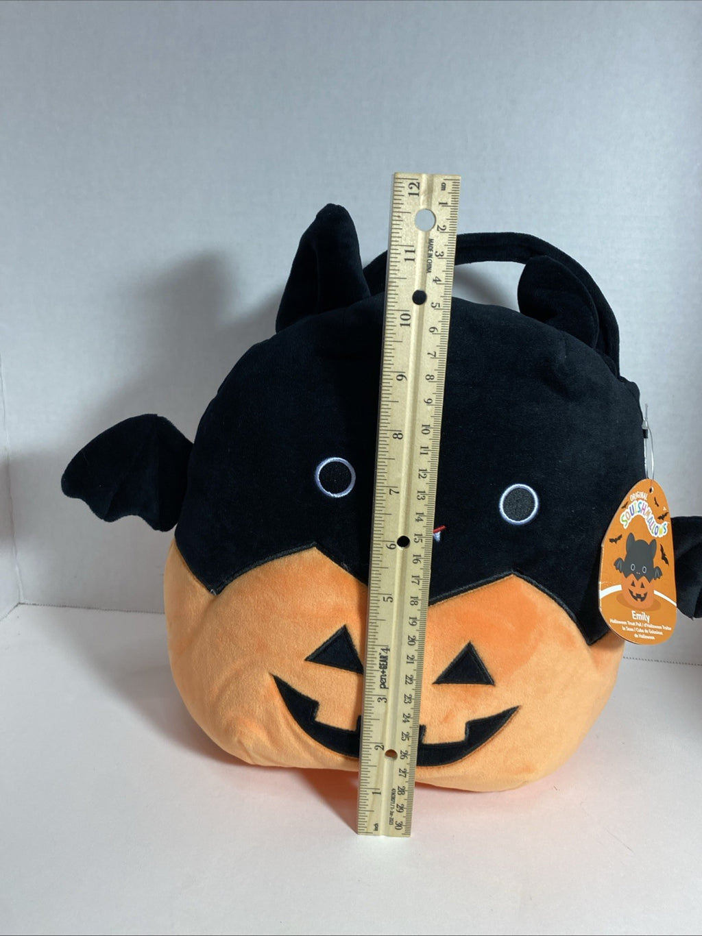 Squishmallows Emily the Bat in Pumpkin Halloween 10" Stuffed Plush-RARE W TAGS