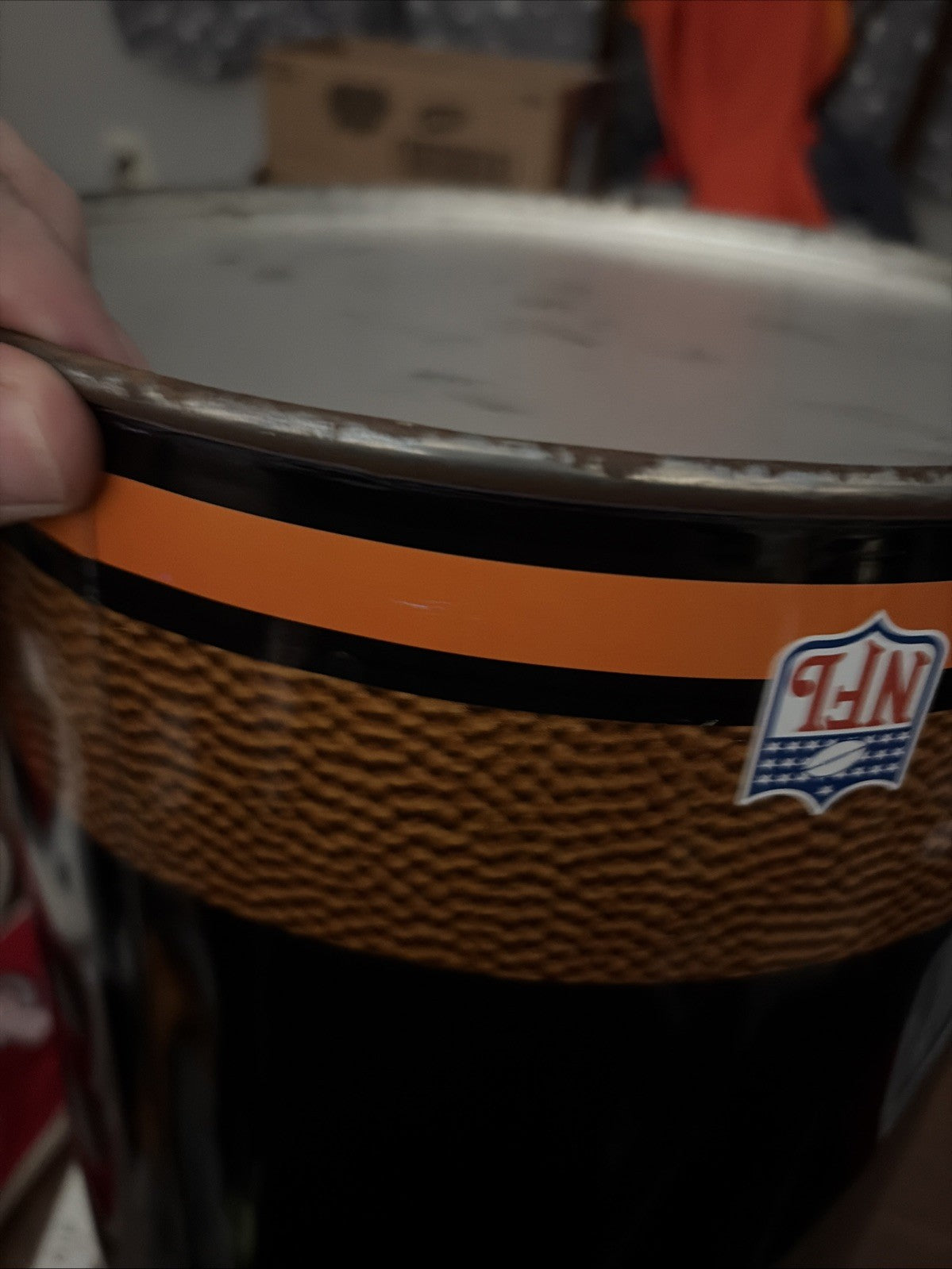 Cincinnati Bengals Vintage Wincraft Metal Wastebasket 10 X 19.5 Inches