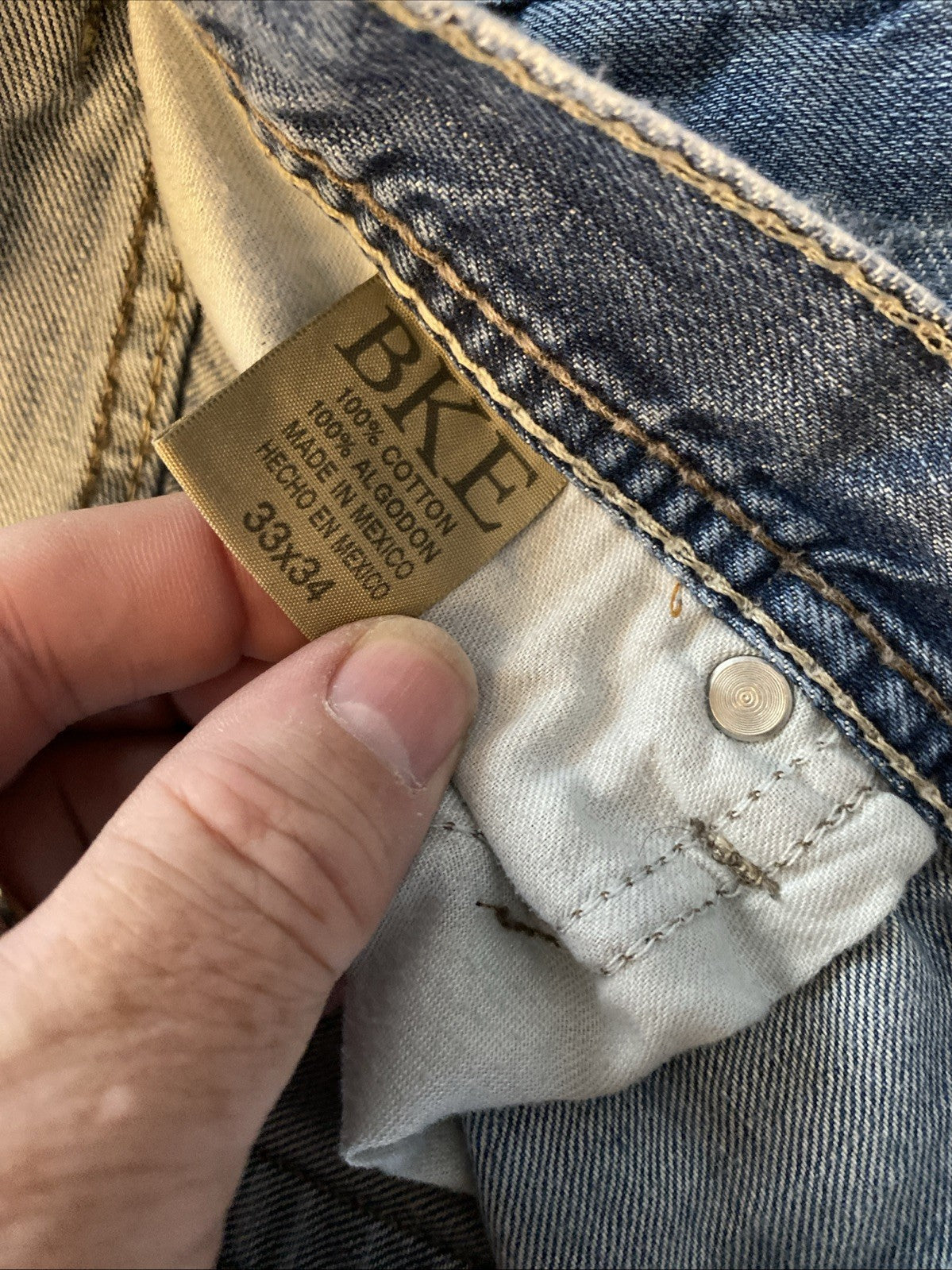 BKE women’s Marshall 33X 34 distressed jeans