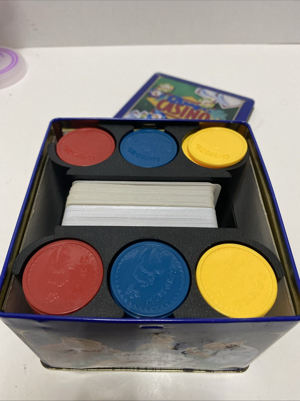 Joe Camel Casino Poker Set Original Tin Box, Cards/Chips Vintage Rare