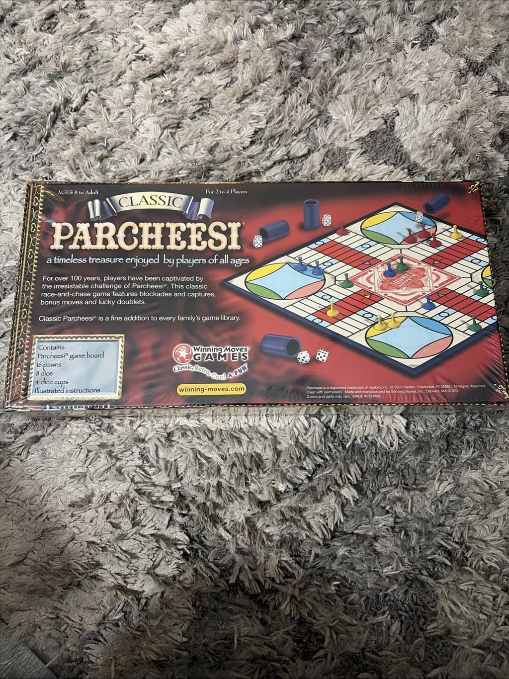 Classic Parcheesi Board Game Hasbro 2007 NEW IN BOX SEALED
