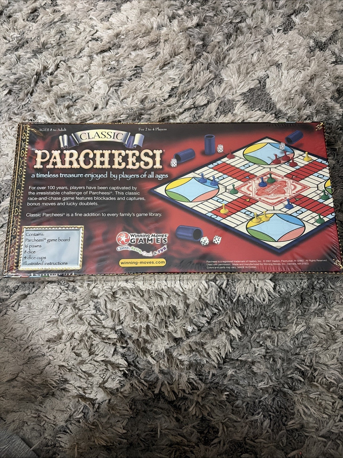 Classic Parcheesi Board Game Hasbro 2007 NEW IN BOX SEALED