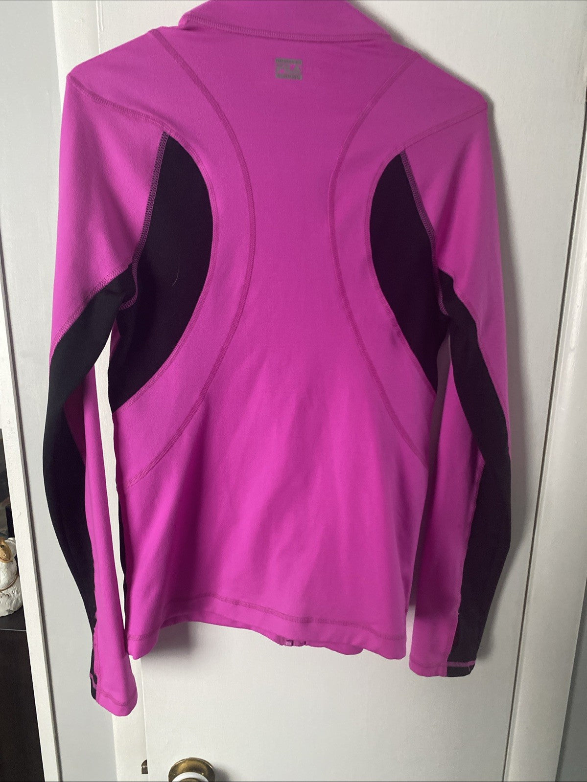 Fila Sport Full Zip Performance Hot Pink Black Long Sleeve Jacket Womens Size M