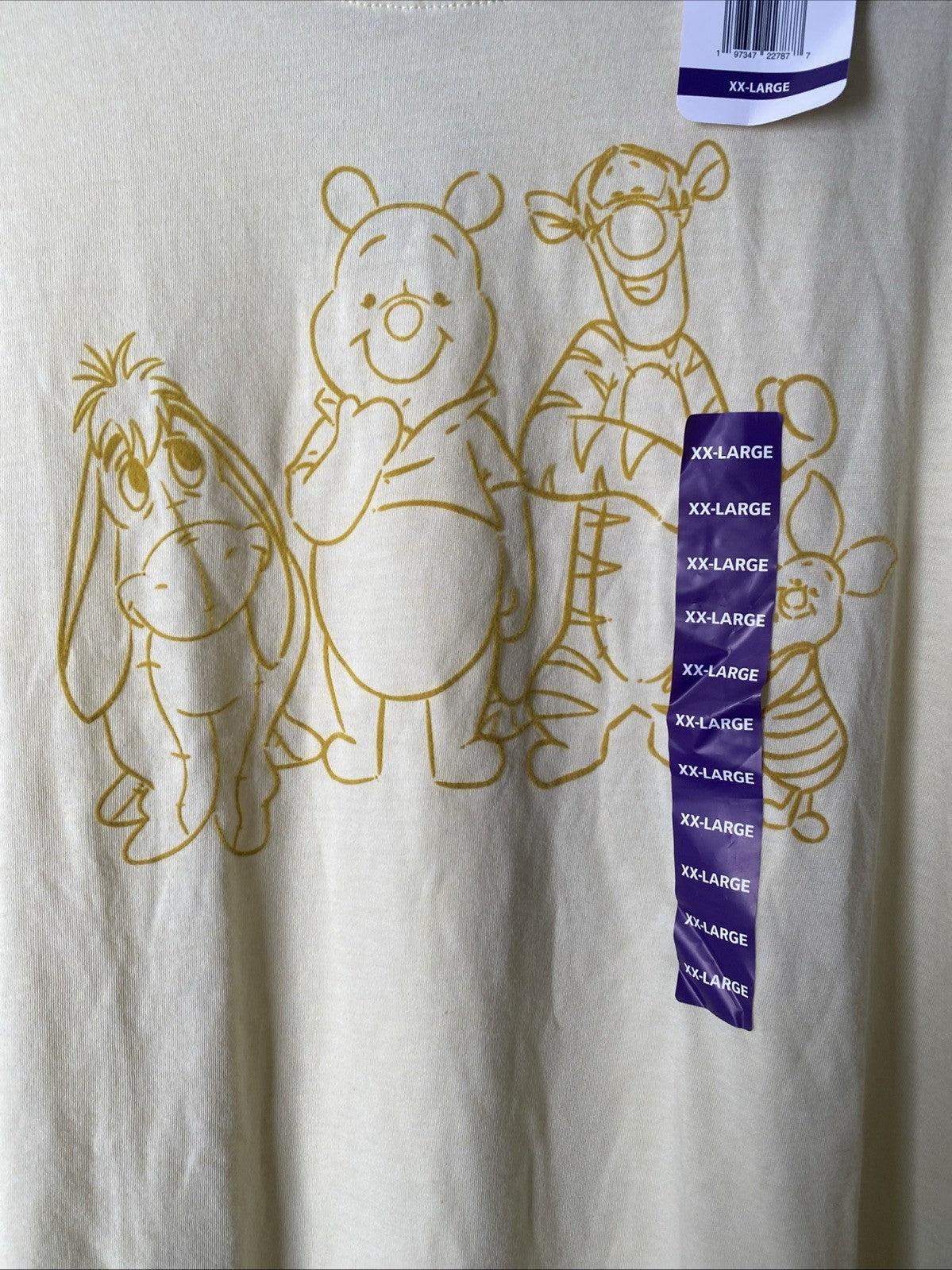 Disney Winnie The Pooh Women's Soft Short Sleeve Graphic T-Shirt - Yellow - XXL
