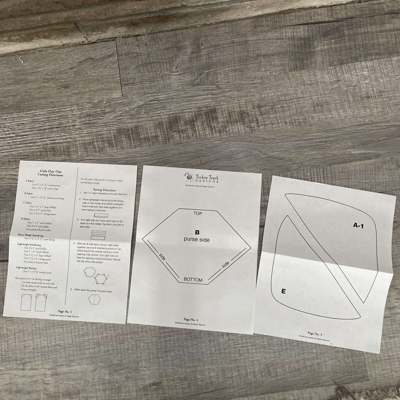 *GIRLS DAY OUT BY TURKEY TRACK DESIGNS MPN 301 PATTERN