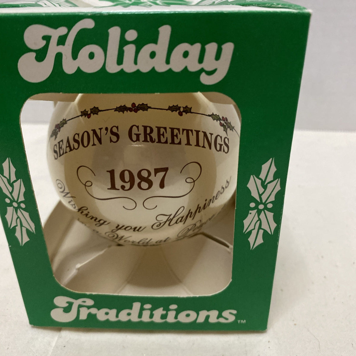 Rare 1987 Vtg Holiday Traditions Victor His Masters Voice Gramophone Ornament 