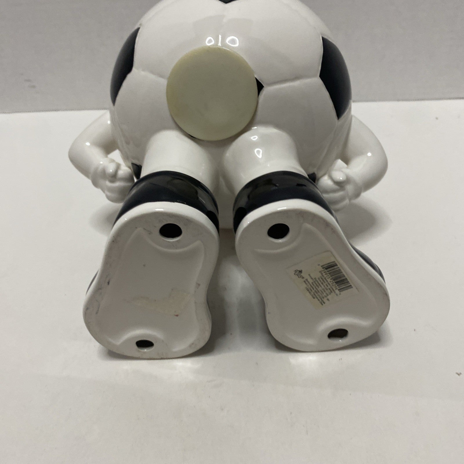 Russ Berrie Ceramic Soccer Ball Character Money Bank - 2019 - 8” - Hard To Find