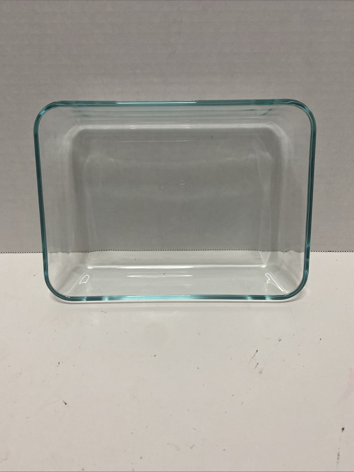 Vintage  PYREX 3 Cup Aqua Glass Baking Pan 7210 7" x5" x 1.5"  Made In USA