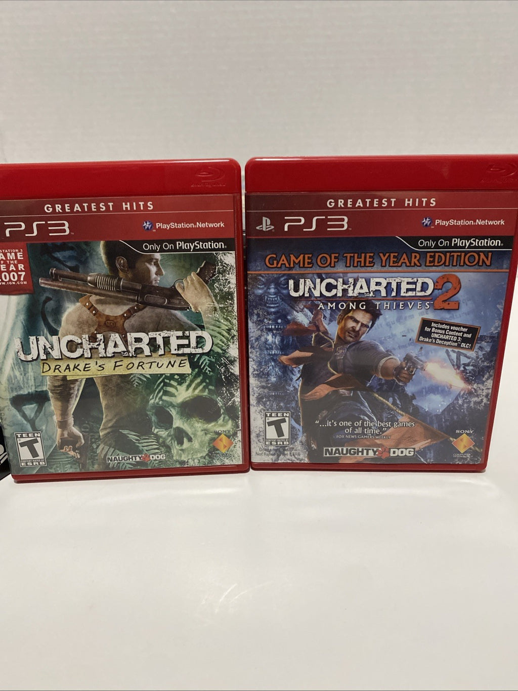 Uncharted Dual Pack (Sony PlayStation 3, 2011) Complete with Manuals